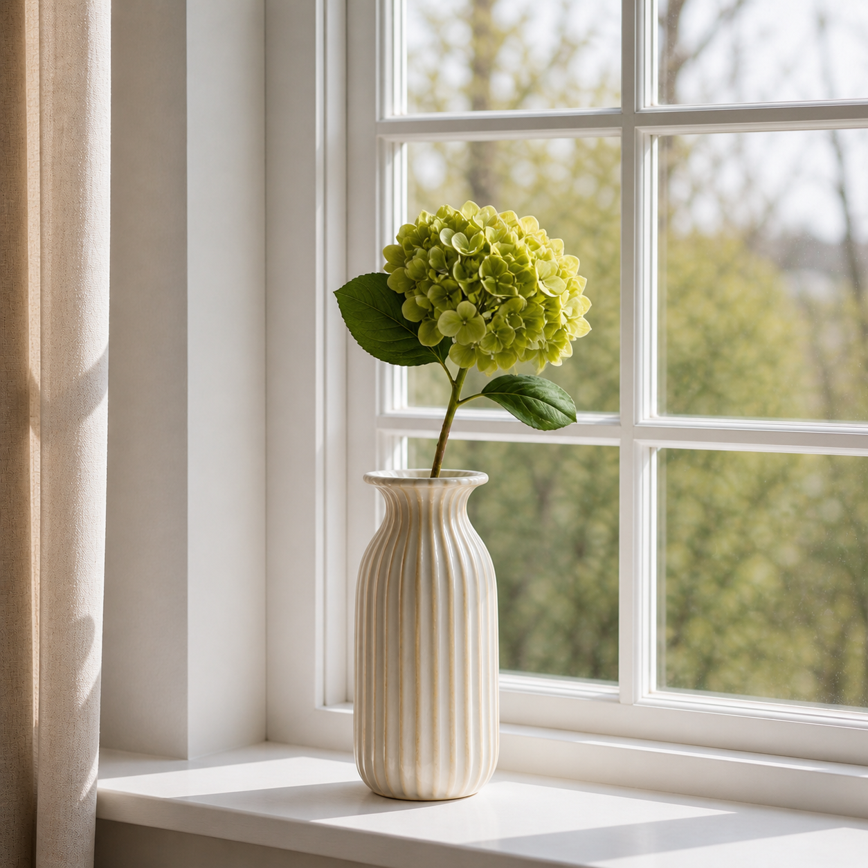 Hortensia Stjälk - Lime