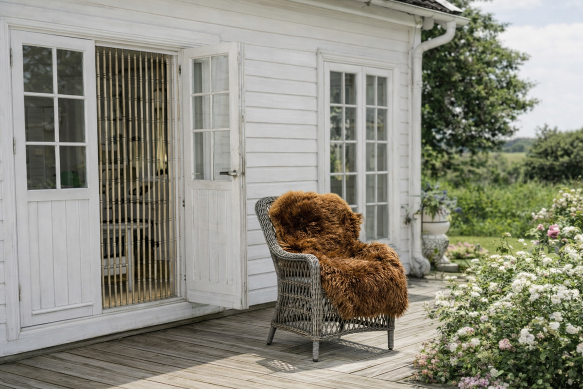 Lammskinn – XL Brun 140 cm