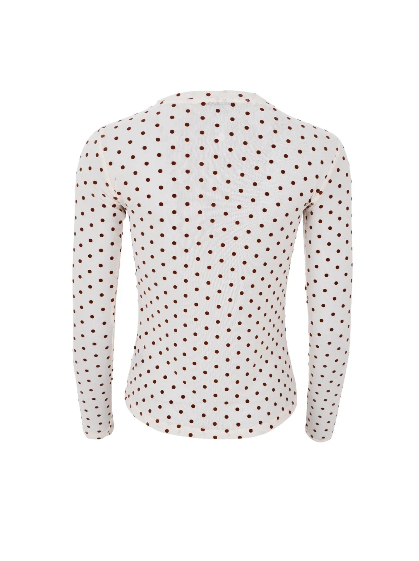 Dotted mesh blus - Cream
