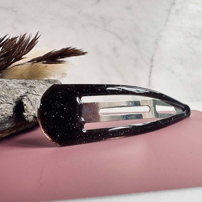 Hårspänne Brown Glitter - 1 st
