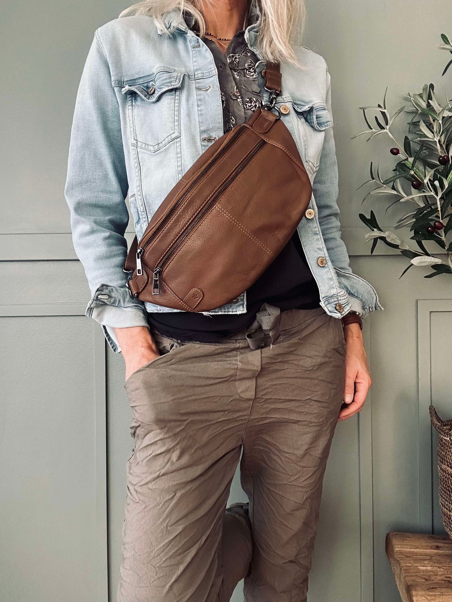 Bumbag Astrid - Coffee / Gunmetal