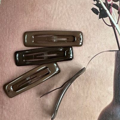 Hårklämmor Brun - 4 st.