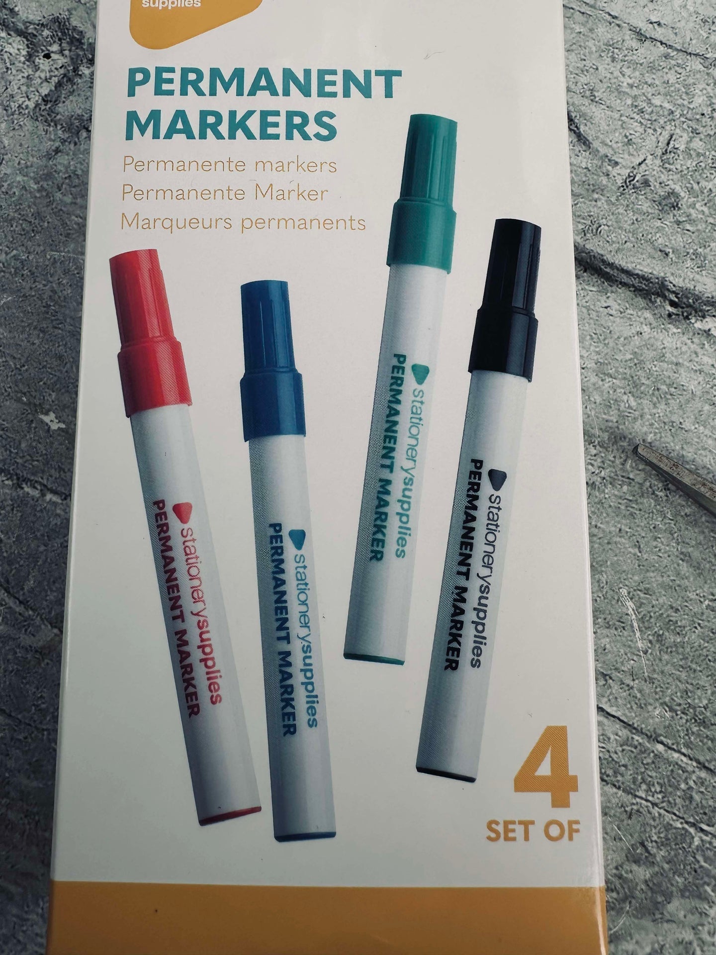 Permanentmarkörer - Set med 4 st