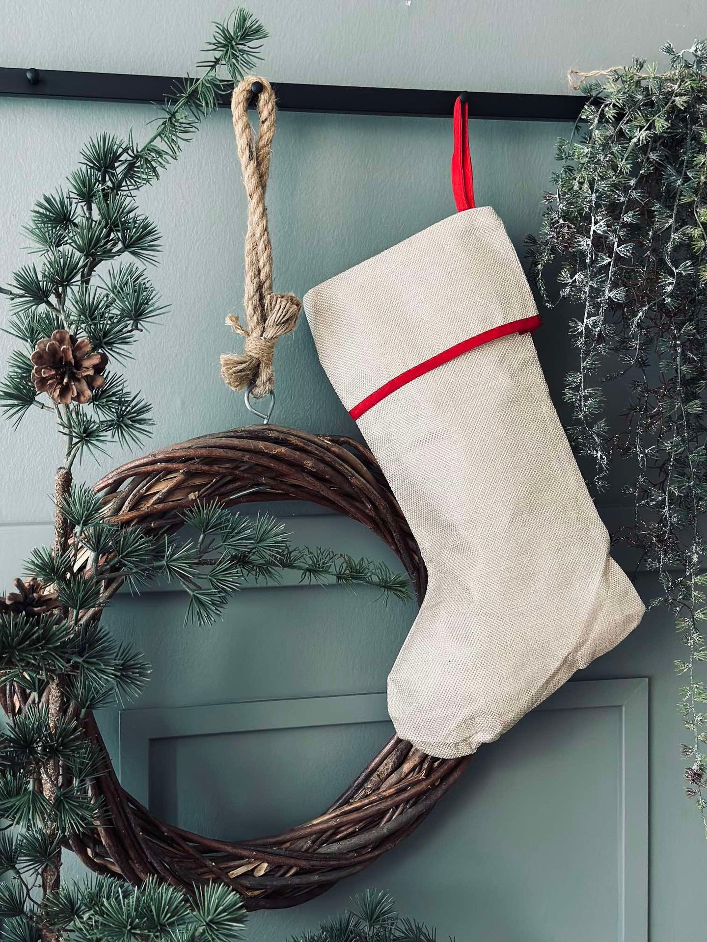 Julsocka med tomtar