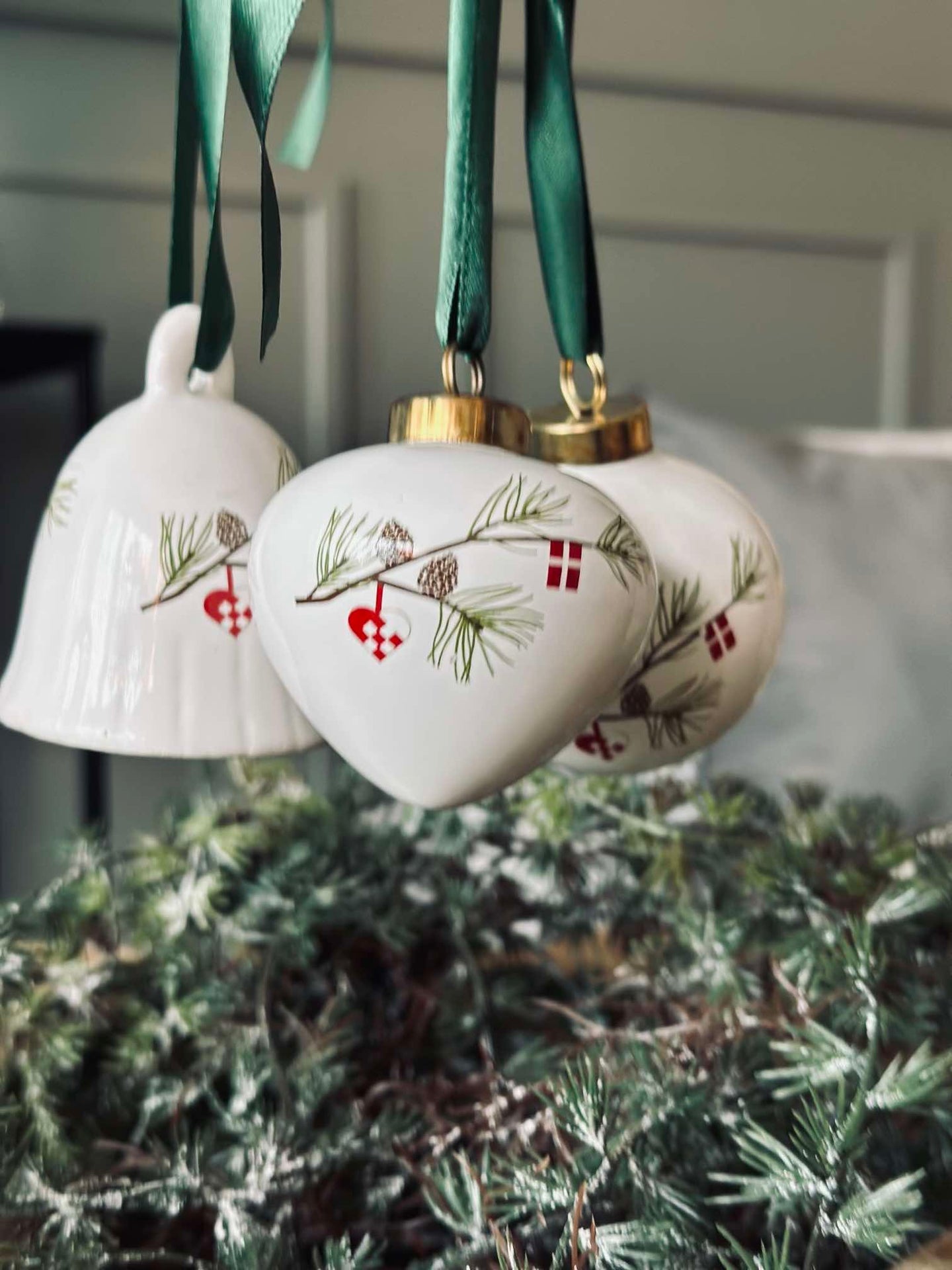 Set med 3 juldekorationer