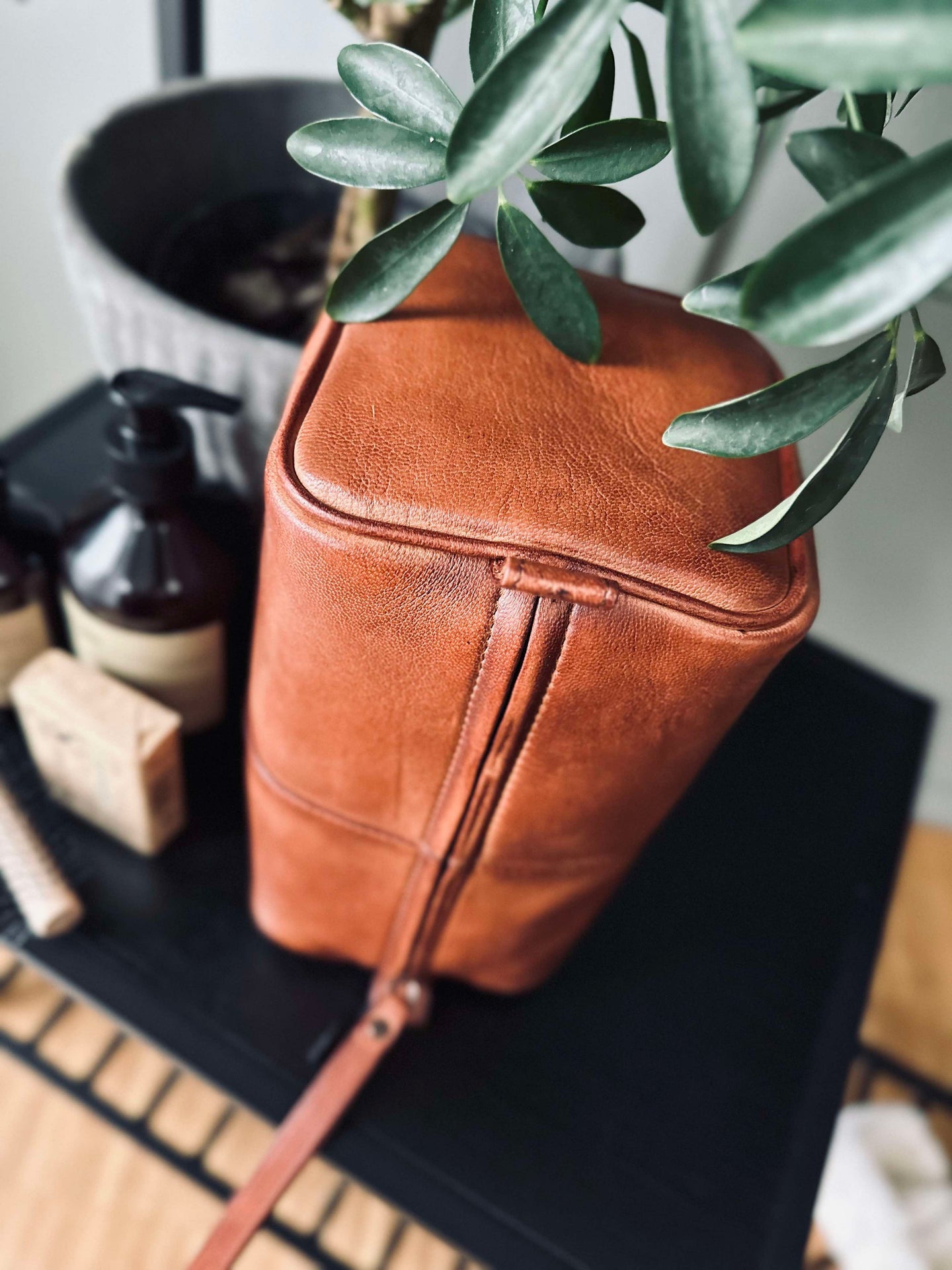 Toalettväska Roy Cognac