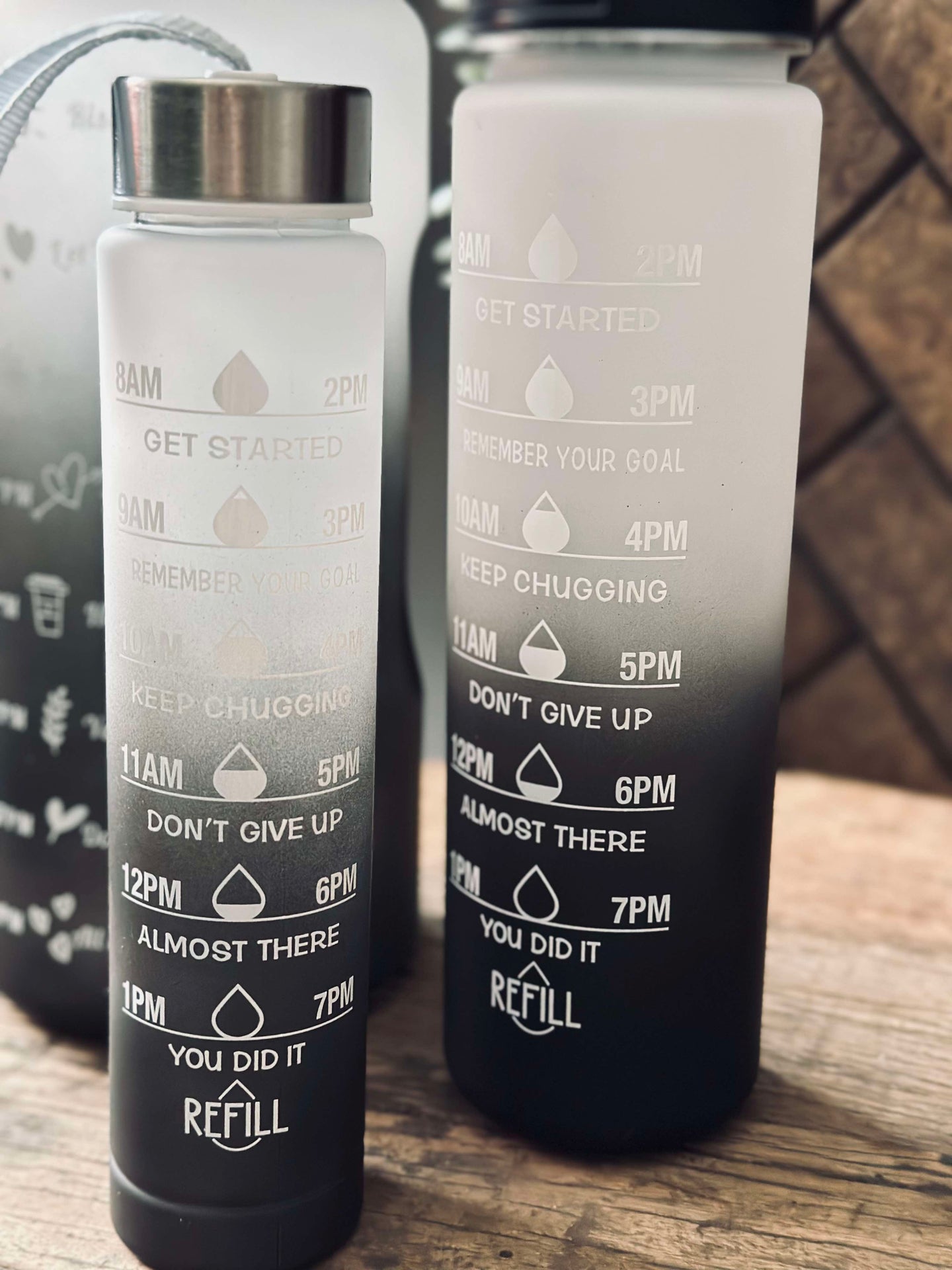 Vattenflaskor STONE - Set om 3 st