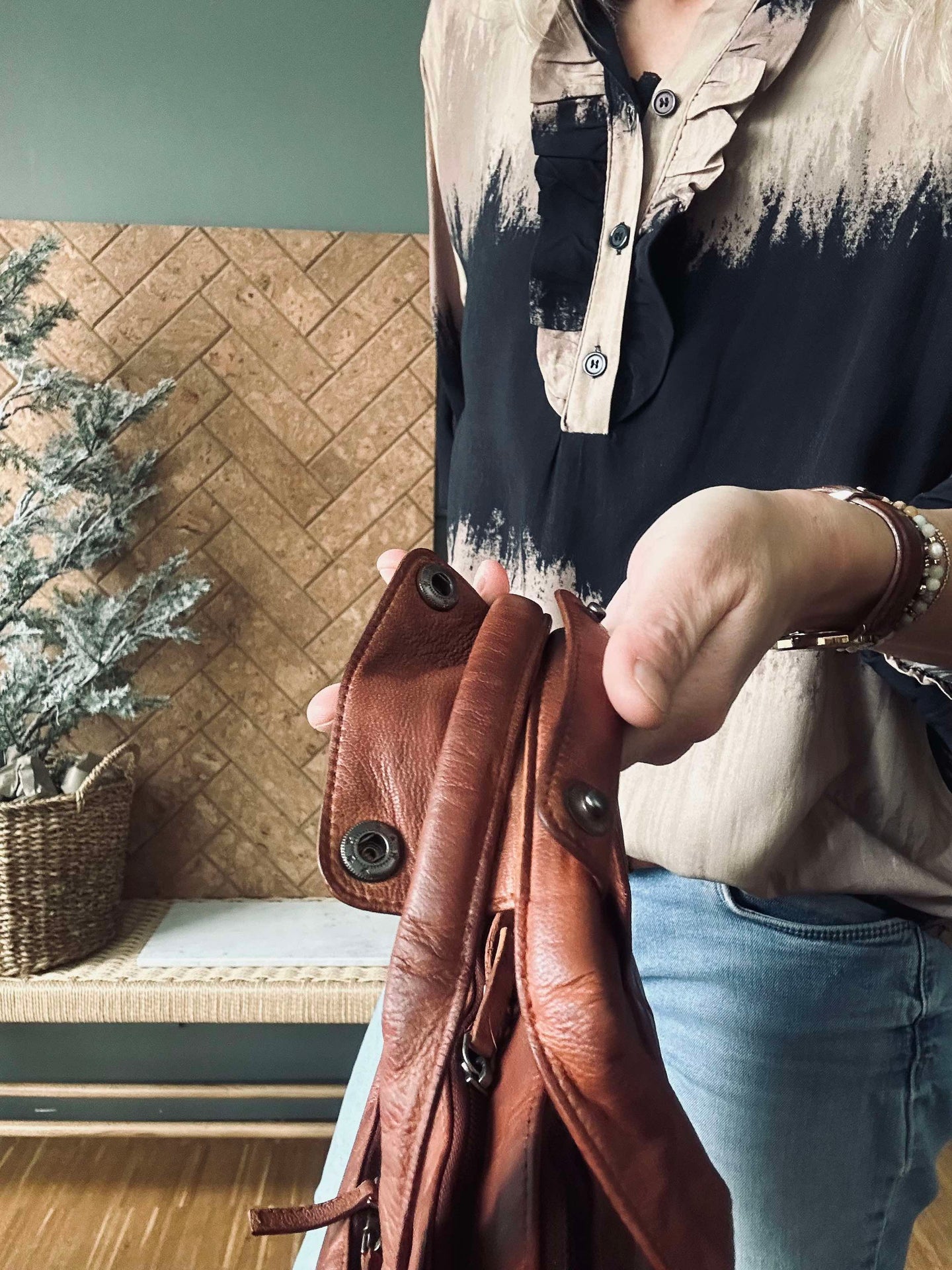Arbetsväska - Cognac Cow leather