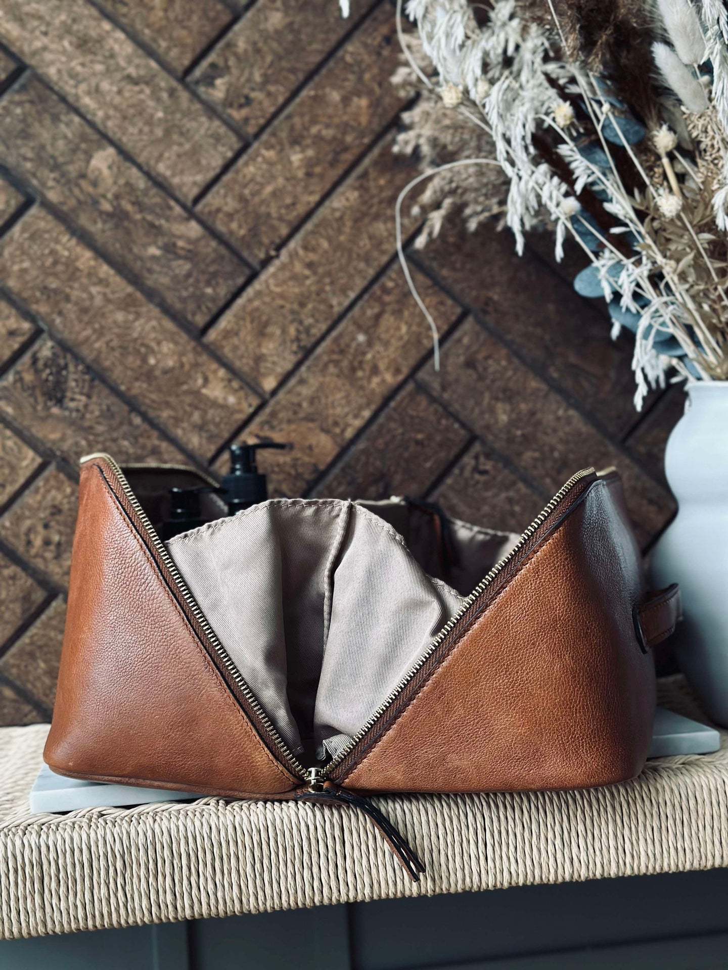 Toalettväska Halima Walnut - Large