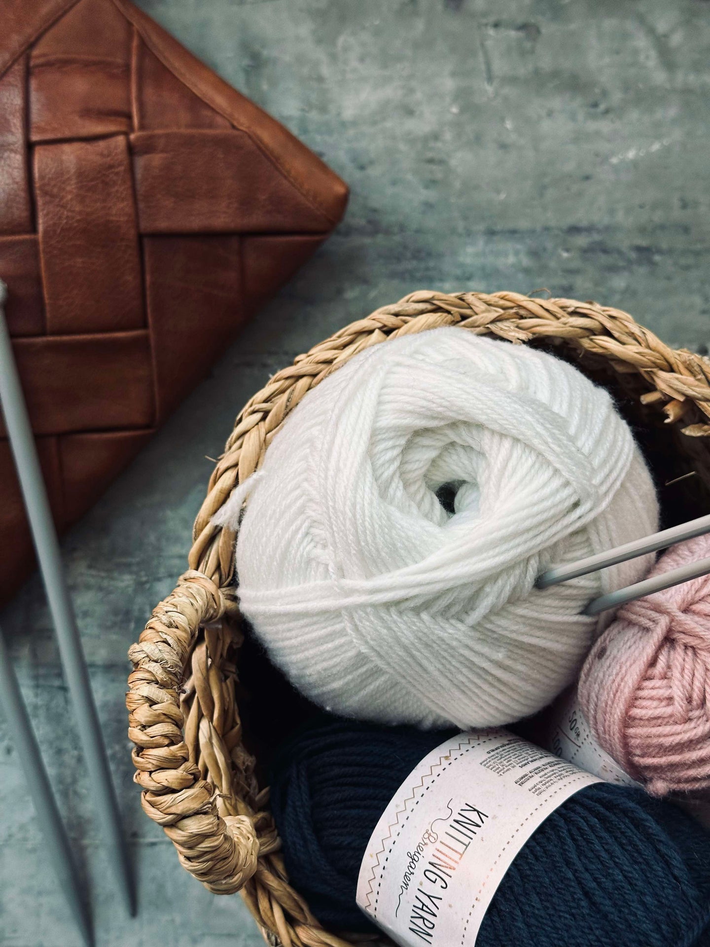 Garn Akryl 200 gram - Vit