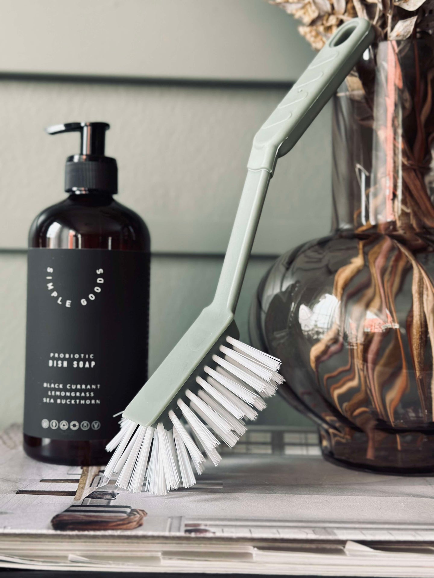 Diskborste - Dammig grön