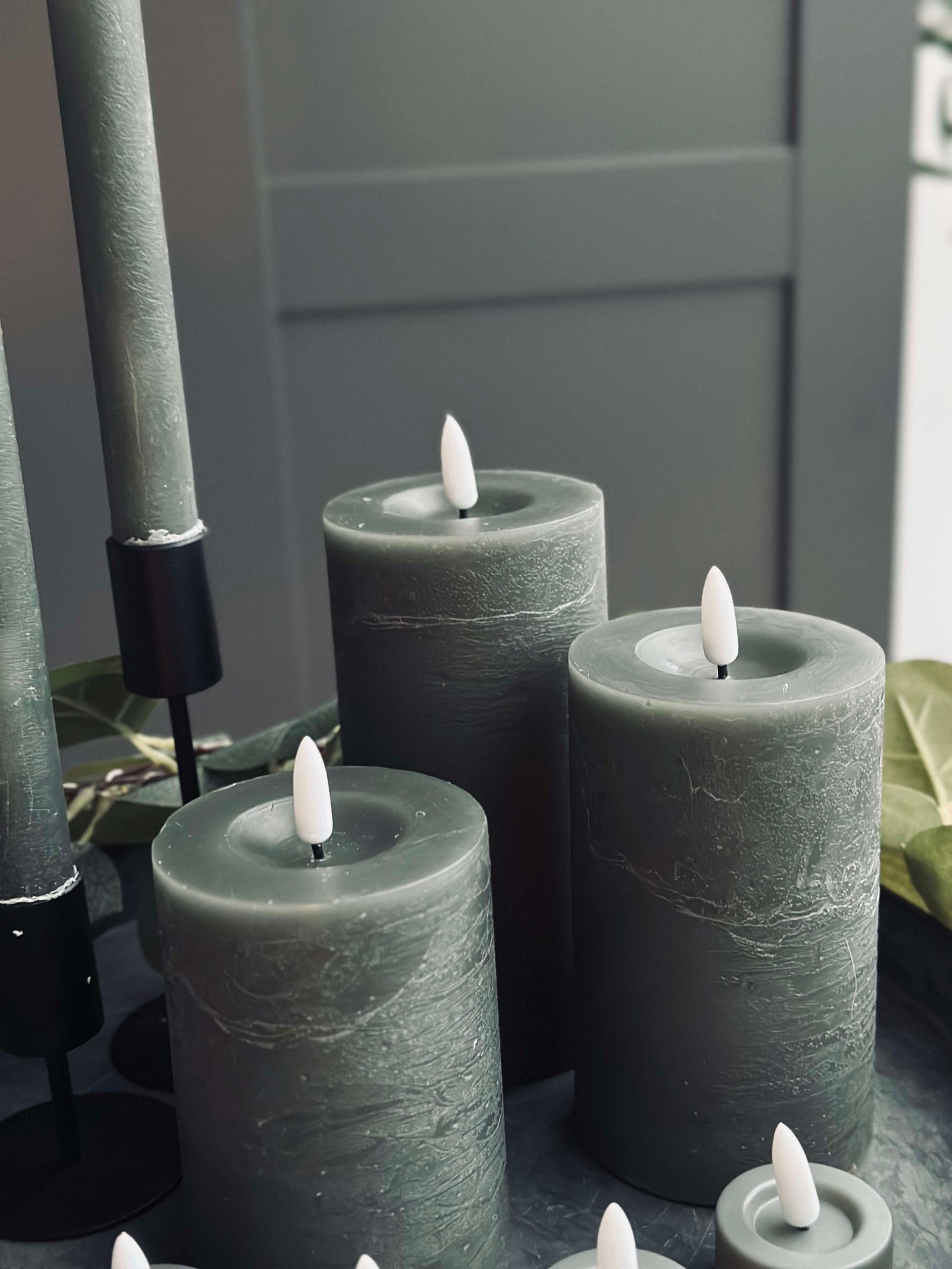 LED-ljuspaket med 9 LED-ljus - Grön