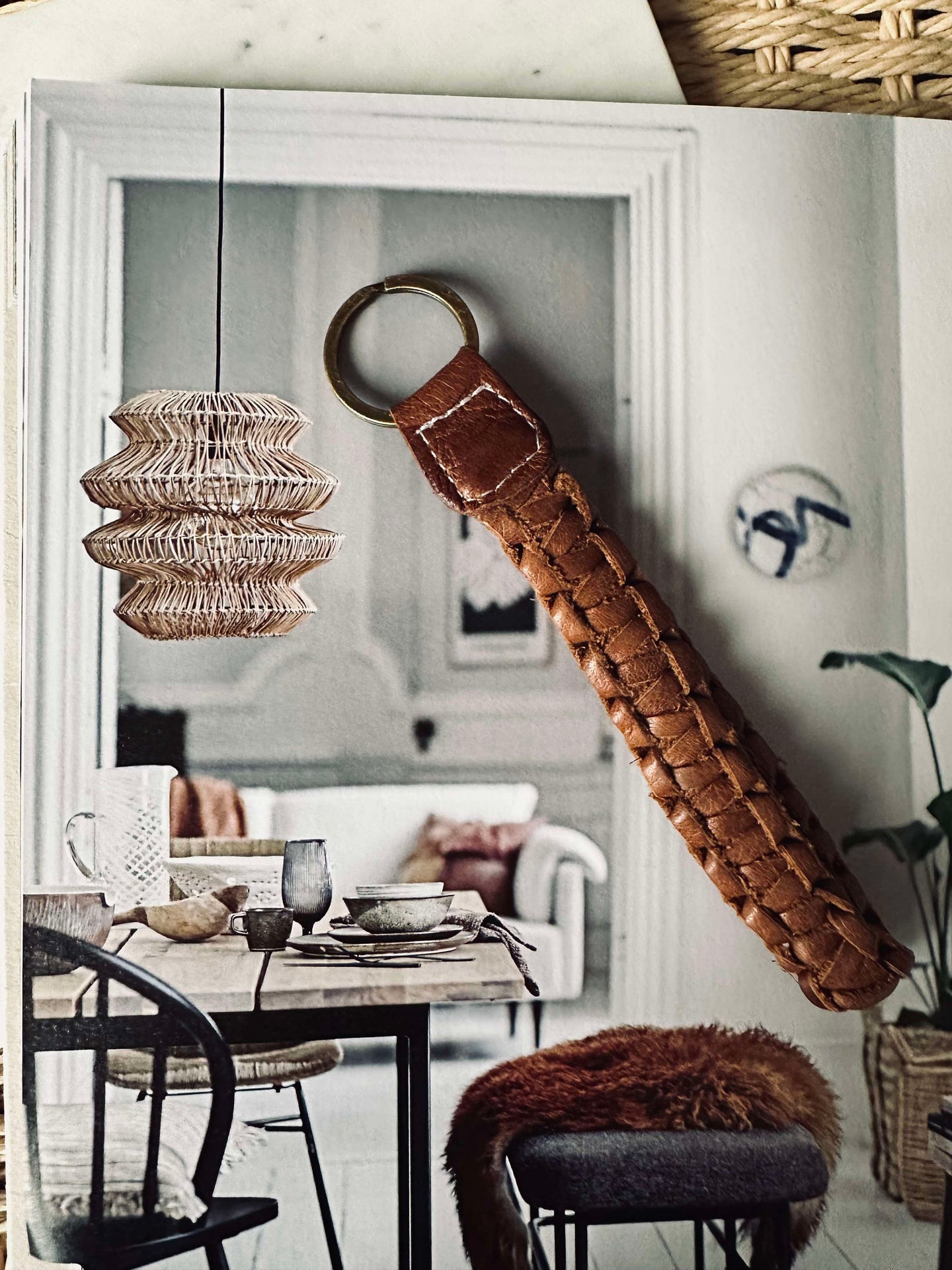 Nyckelsnodd Helma- Läder valnöt