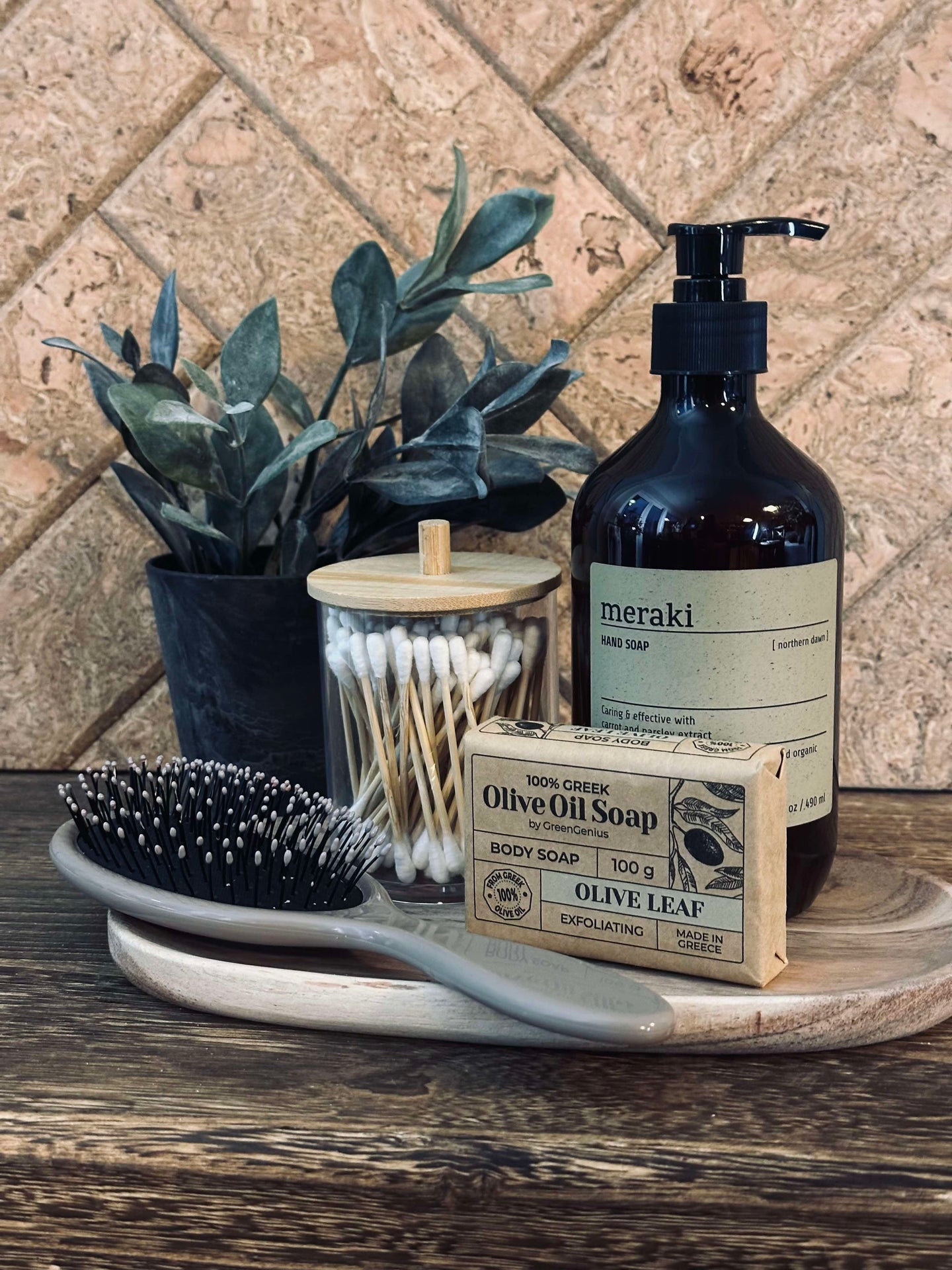 Hårborste Alma Taupe