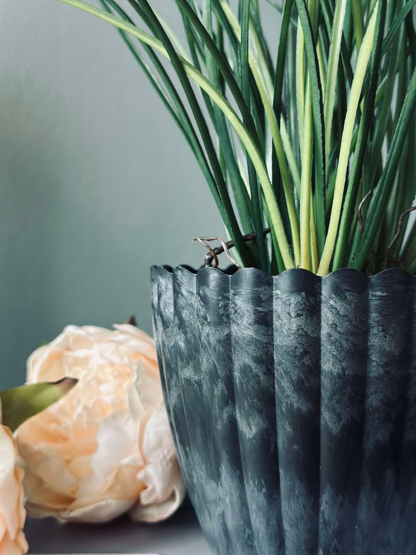 Kruka i stone betonglook - Small