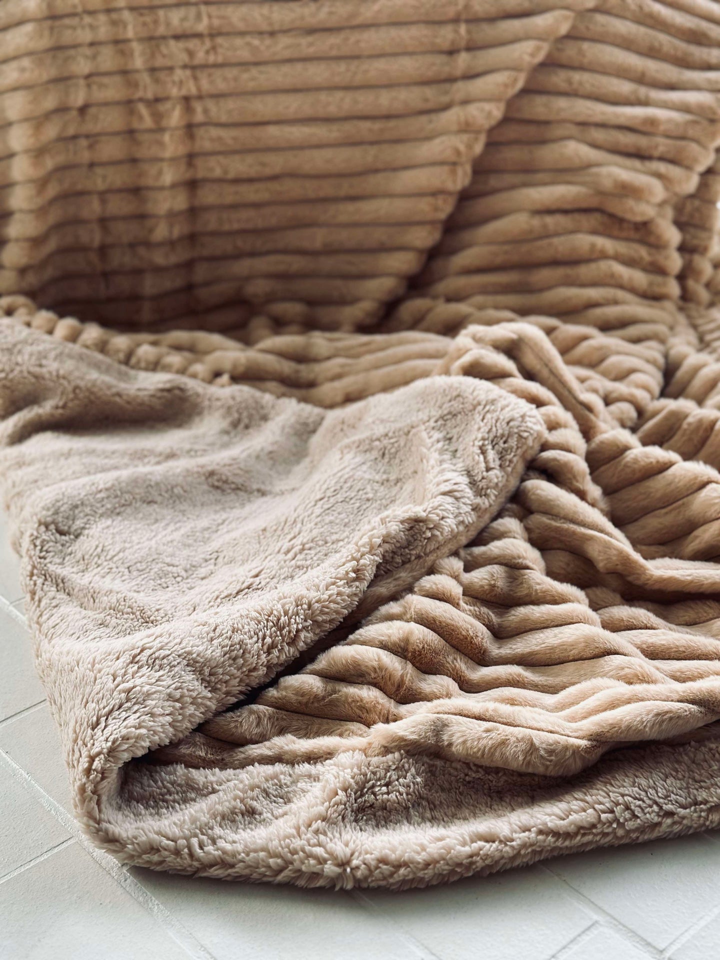 Överkast STRIB - Beige