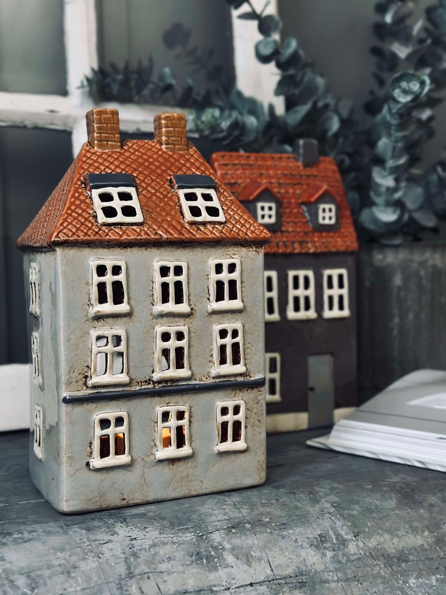 Ljuslykta Keramik - Beige