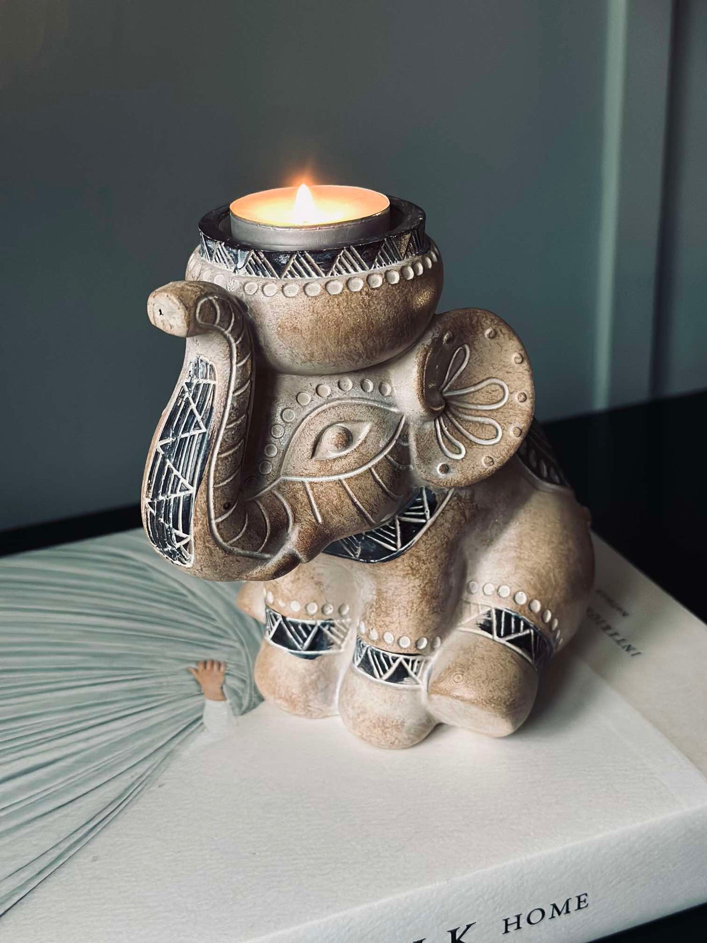 Värmeljushållare Elefant