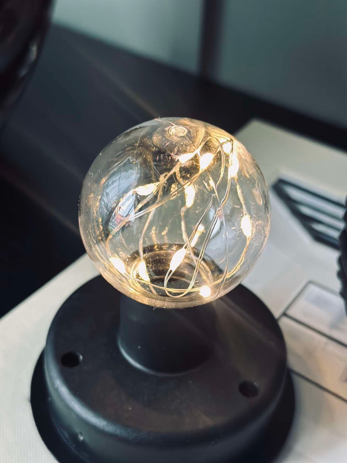 Lykta Molly svart på spjut - Solenergi