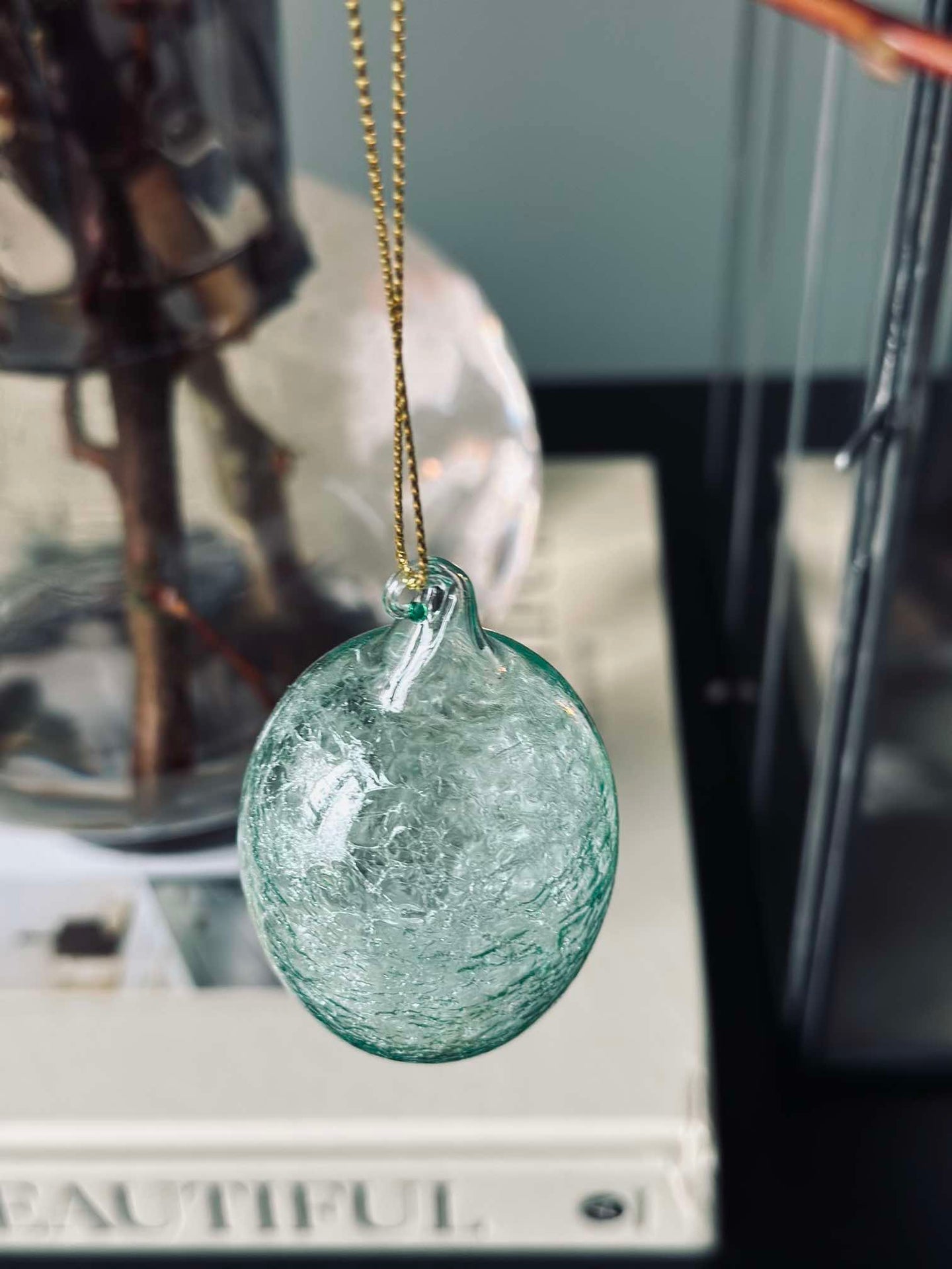 Hängande ägg i glas - 3 st. Grön