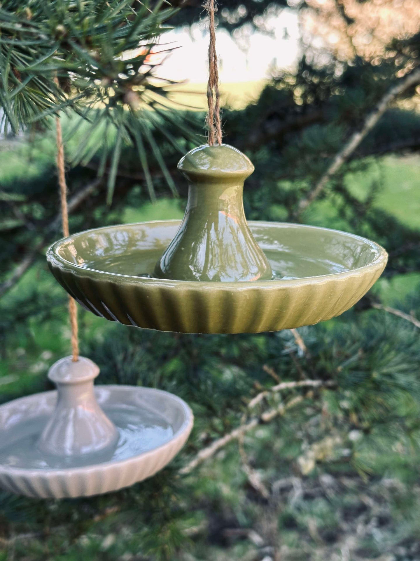 Fågelmatare upphängning - Beige