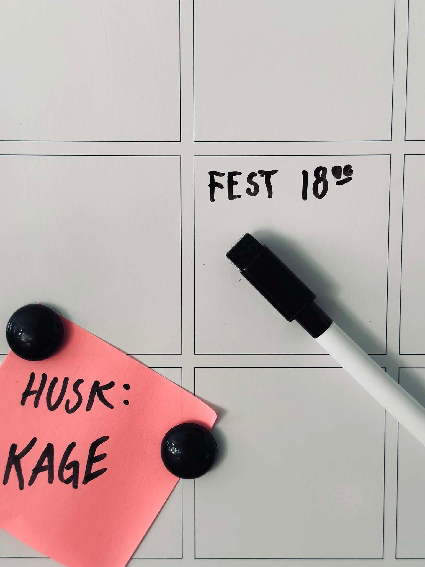 Magnetisk whiteboard - Planerare