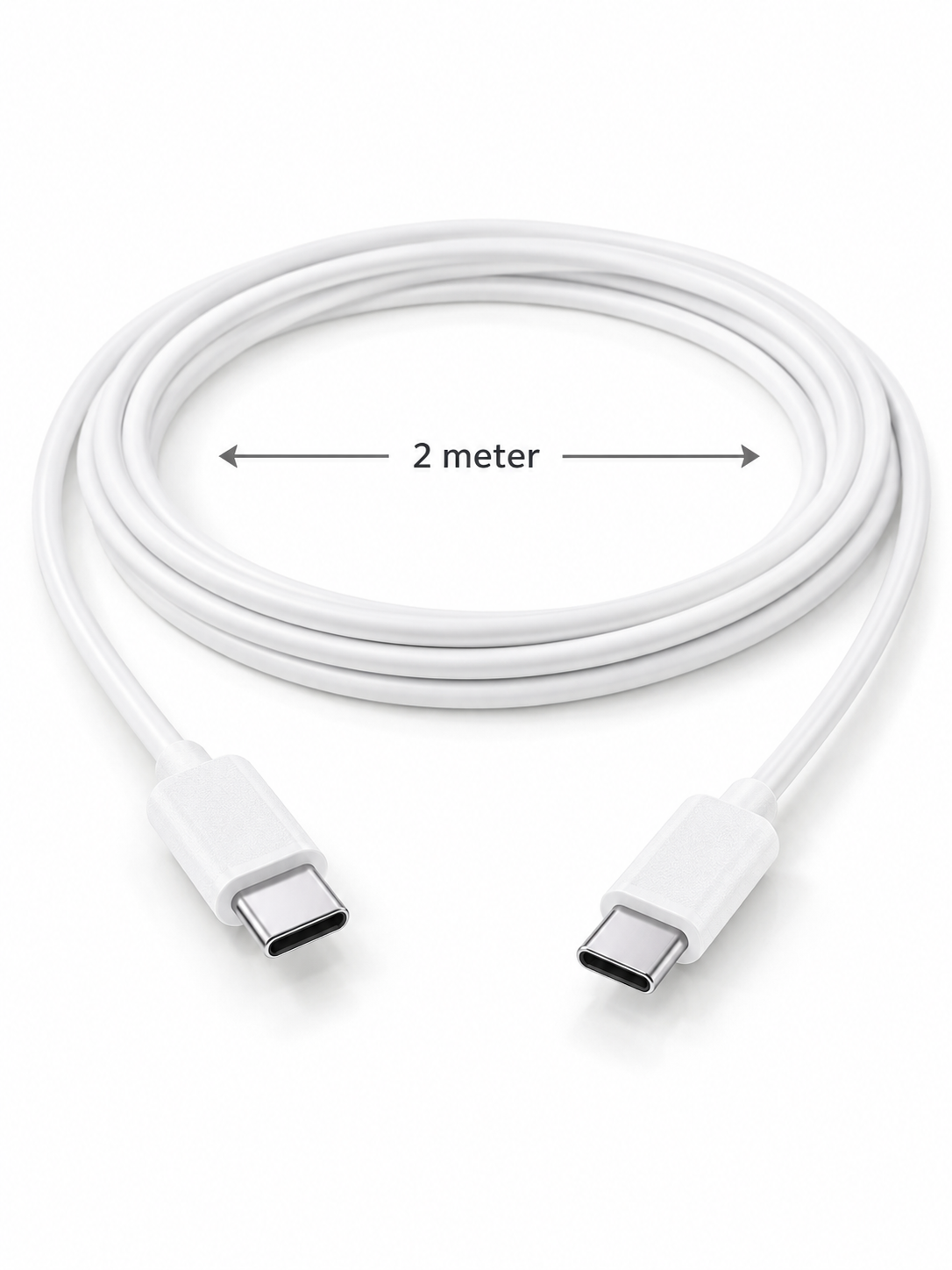 Laddningskabel USB-C till USB-C - 2 m vit
