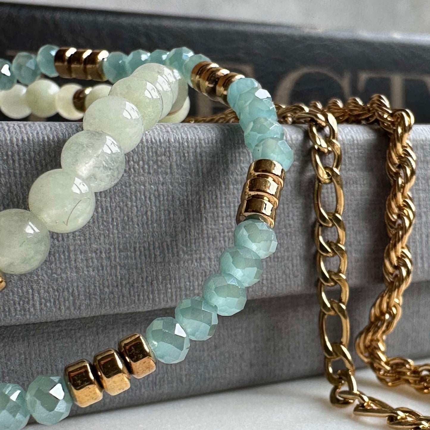 Armband Erika Jade - Set med 4 armband