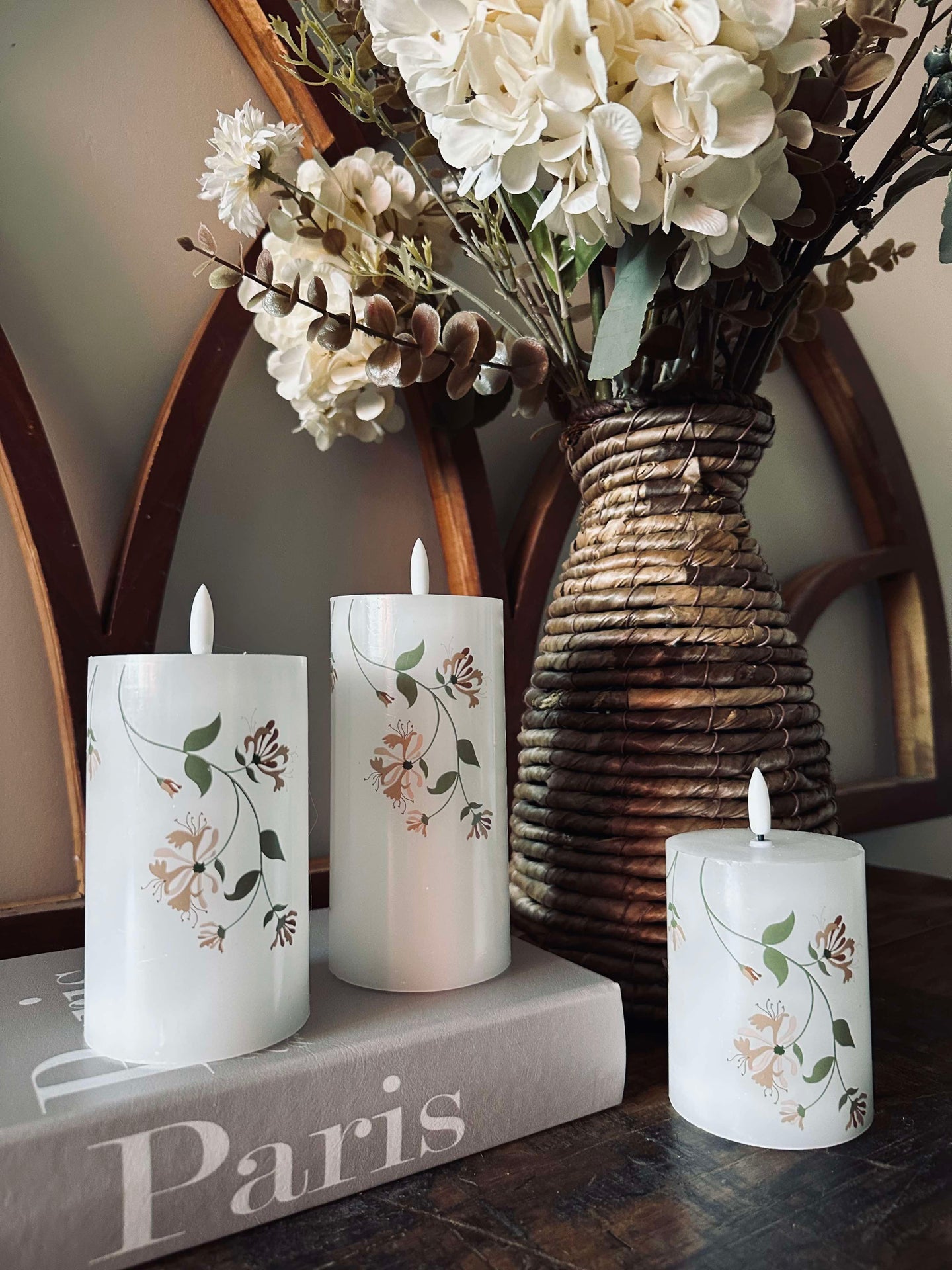 LED Rosblomma – Set med 3 st och fjärrkontroll