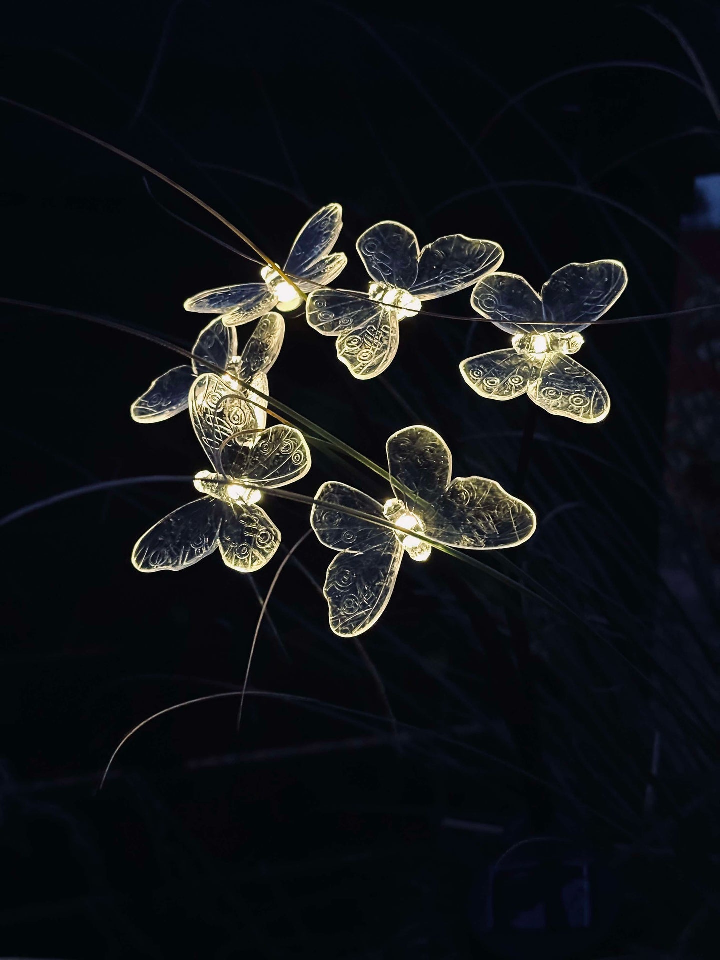 Solcellsbukett med fjärilar