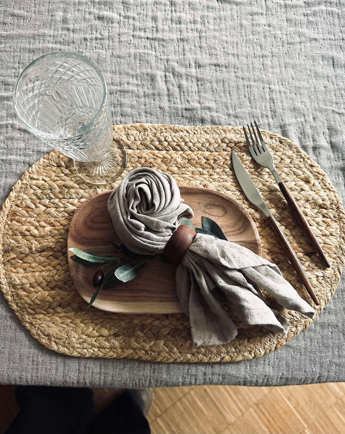 Bordsunderlägg i jute - Oval