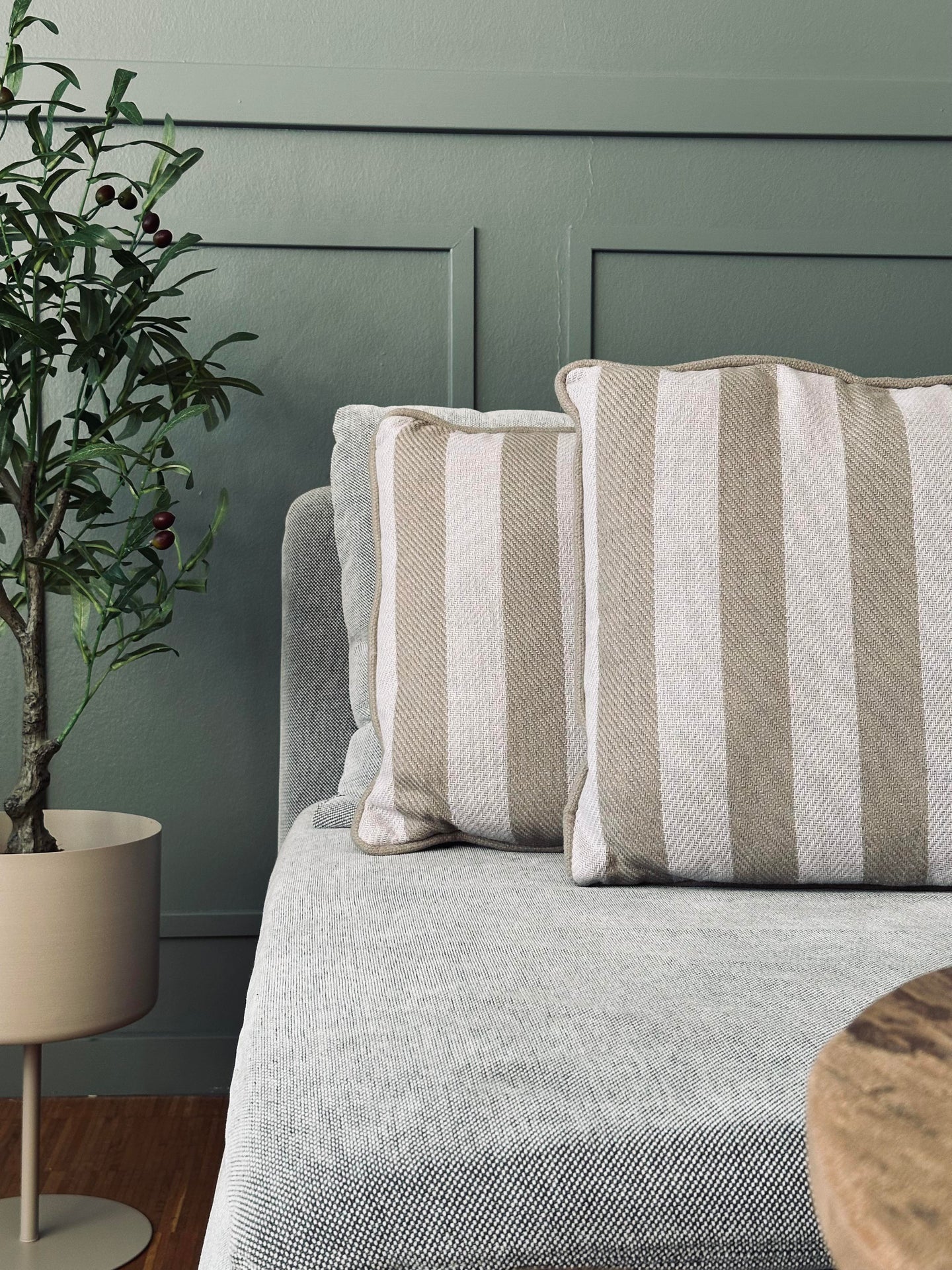 Kudde med fyllning Natur / salvia - 60x40
