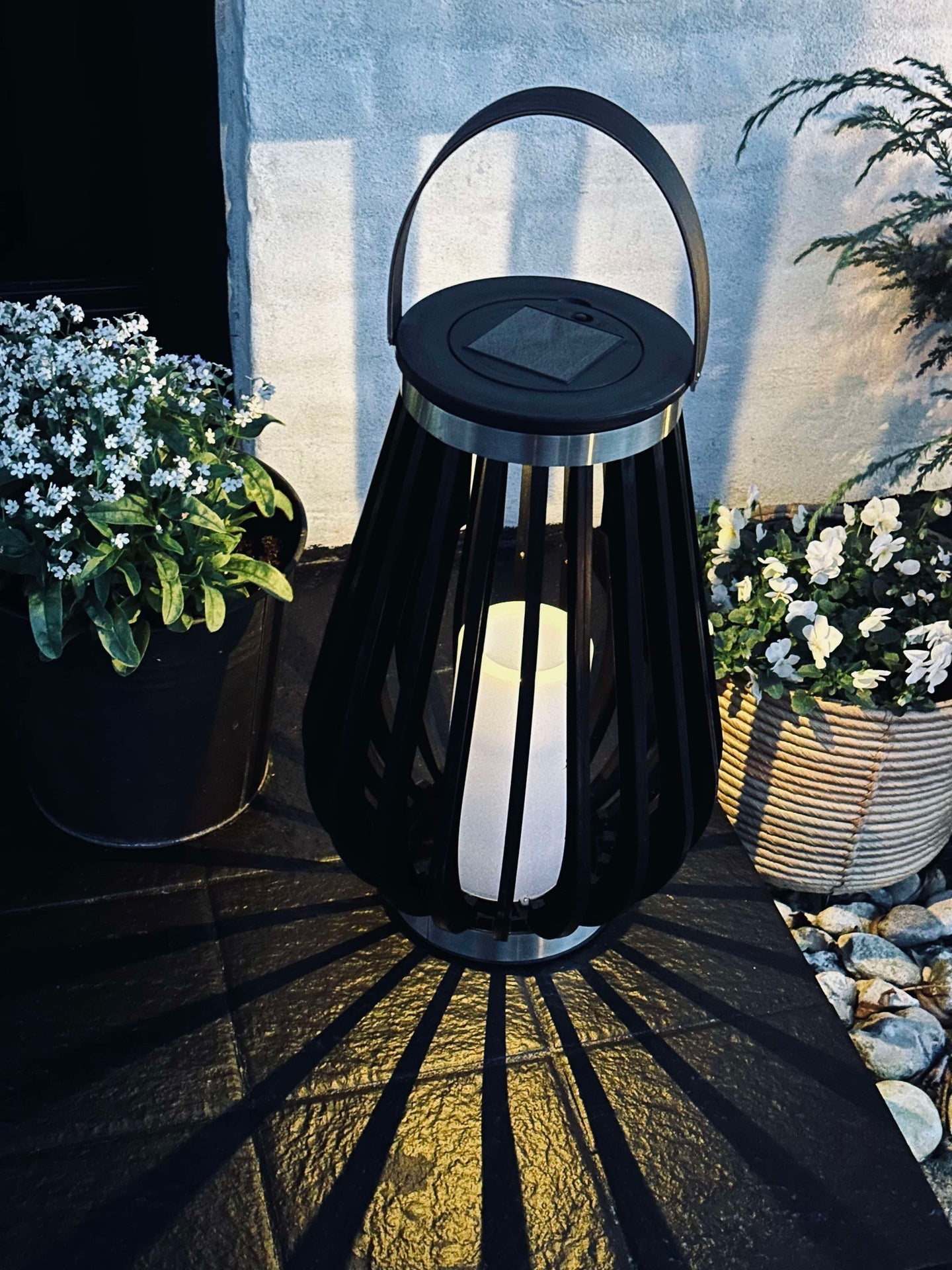 Lykta Solar svart XL
