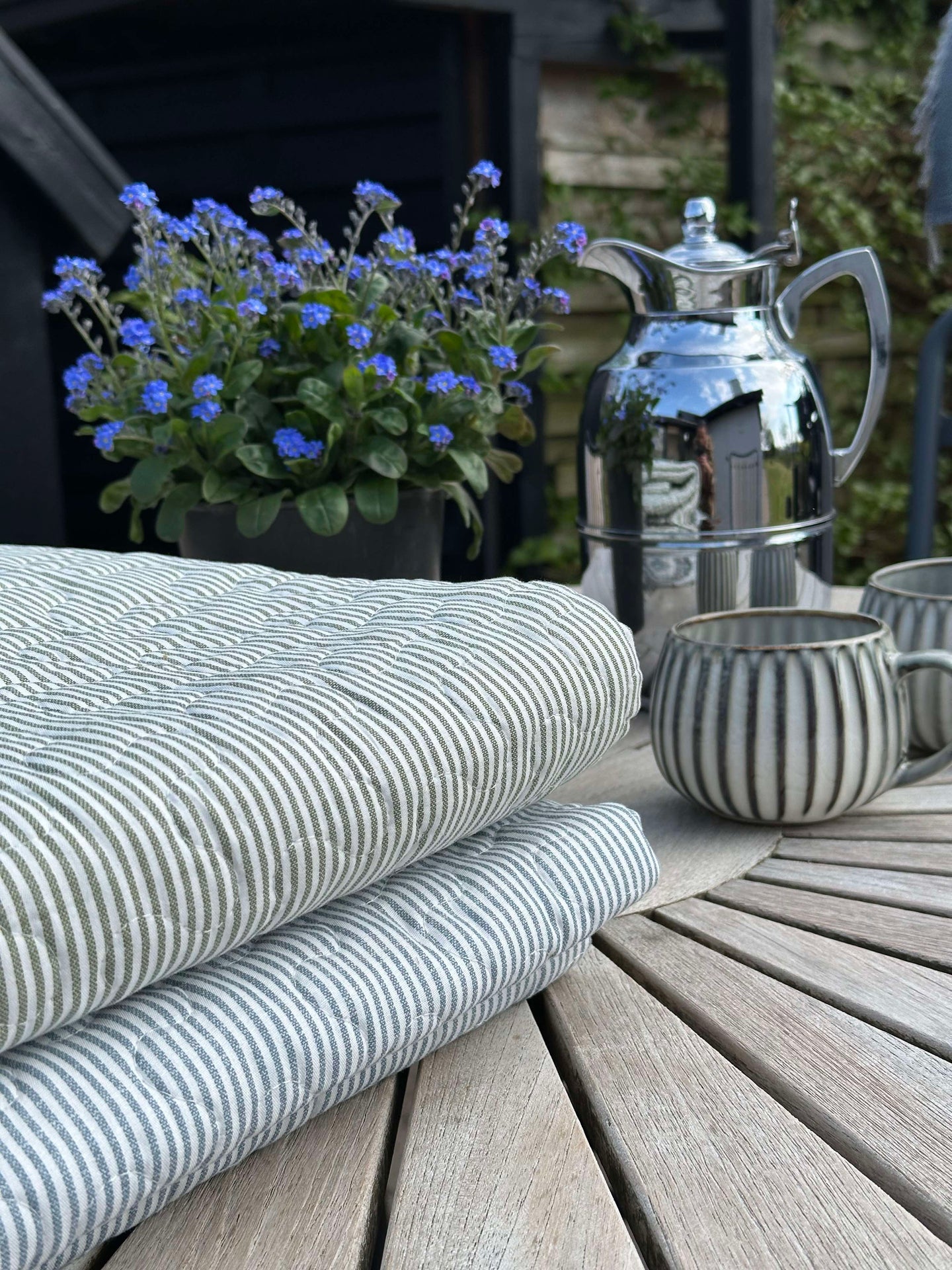 Picknickfilt Grönrandig