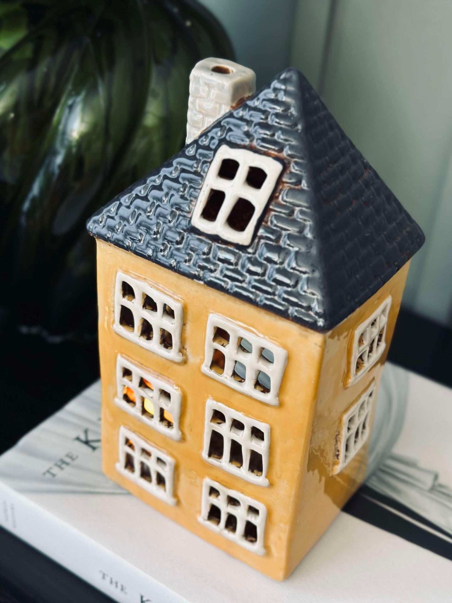 Ljuslykta Keramik - Gul