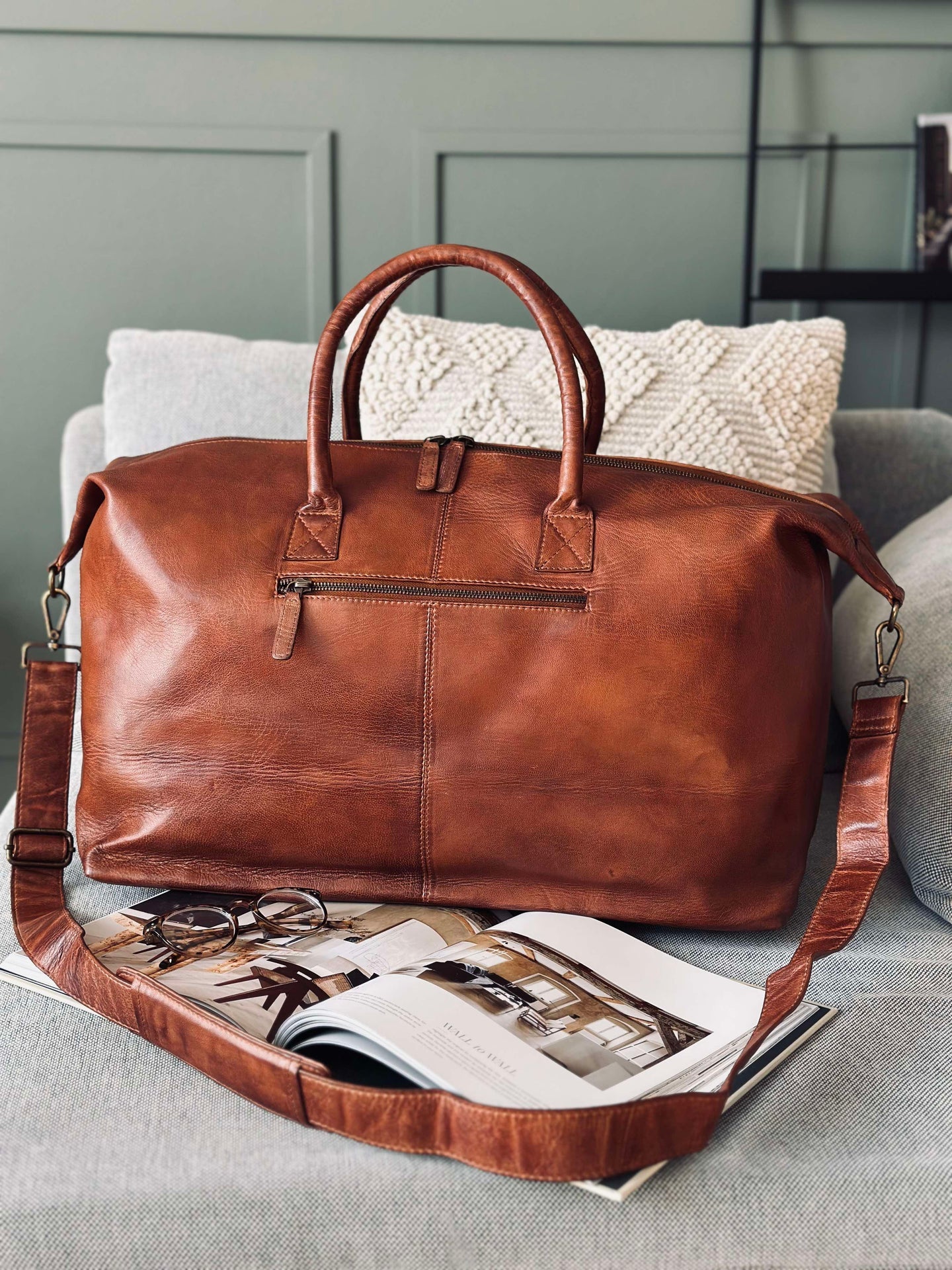 Weekendväska DEXTER - Cognac