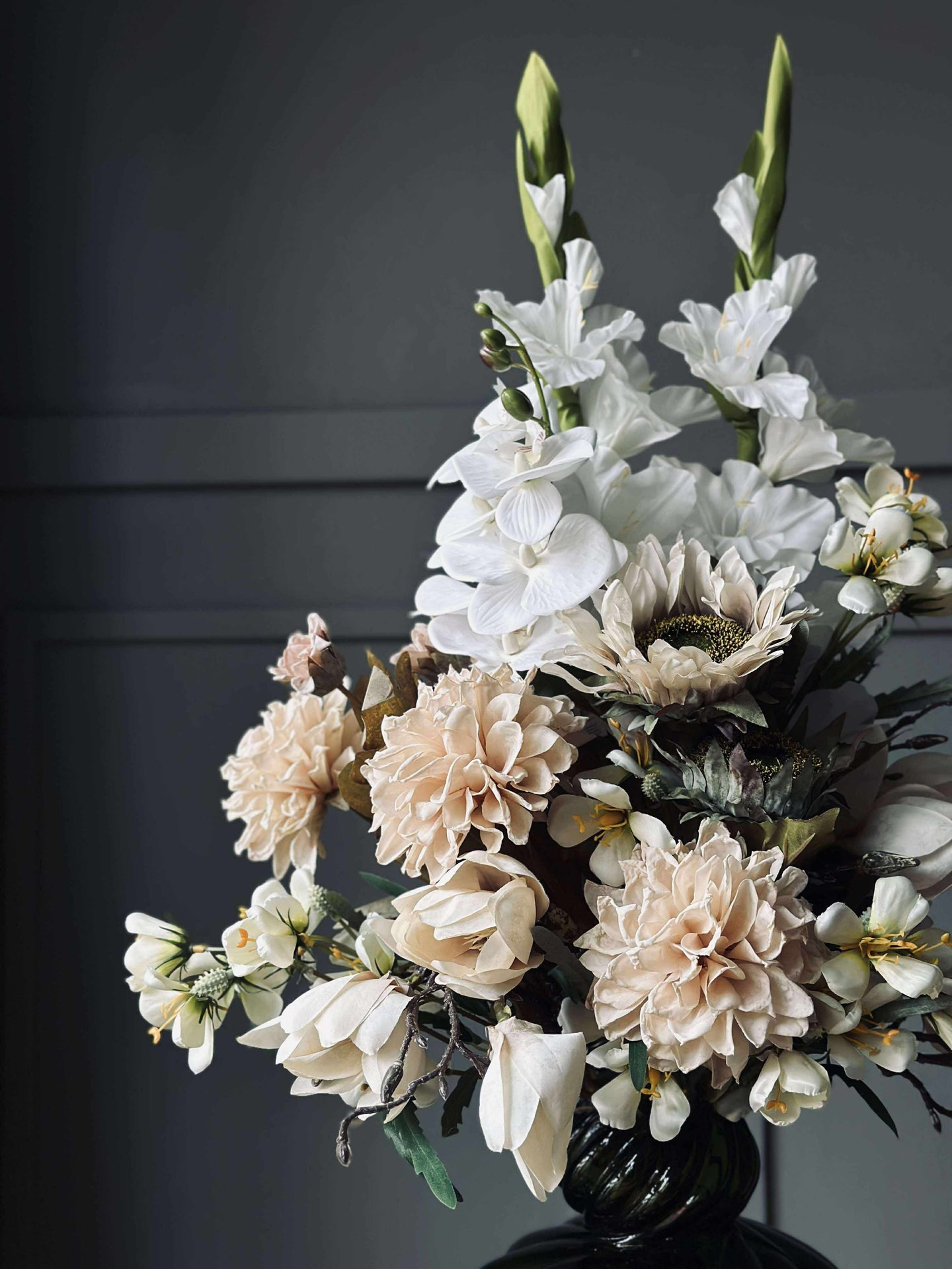 Vas ART grön munblåst