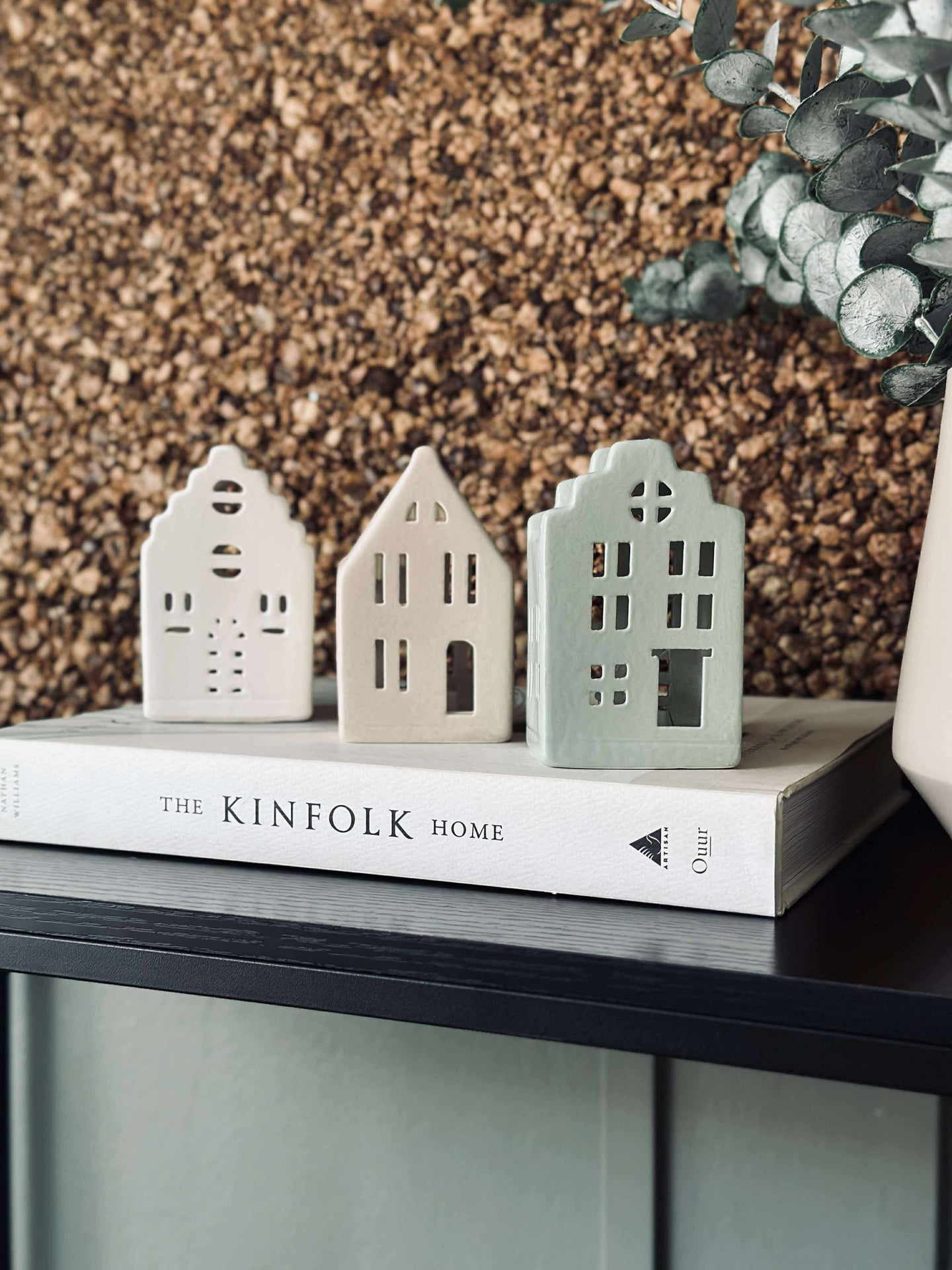 Ljushus med LED - Set med 3 hus