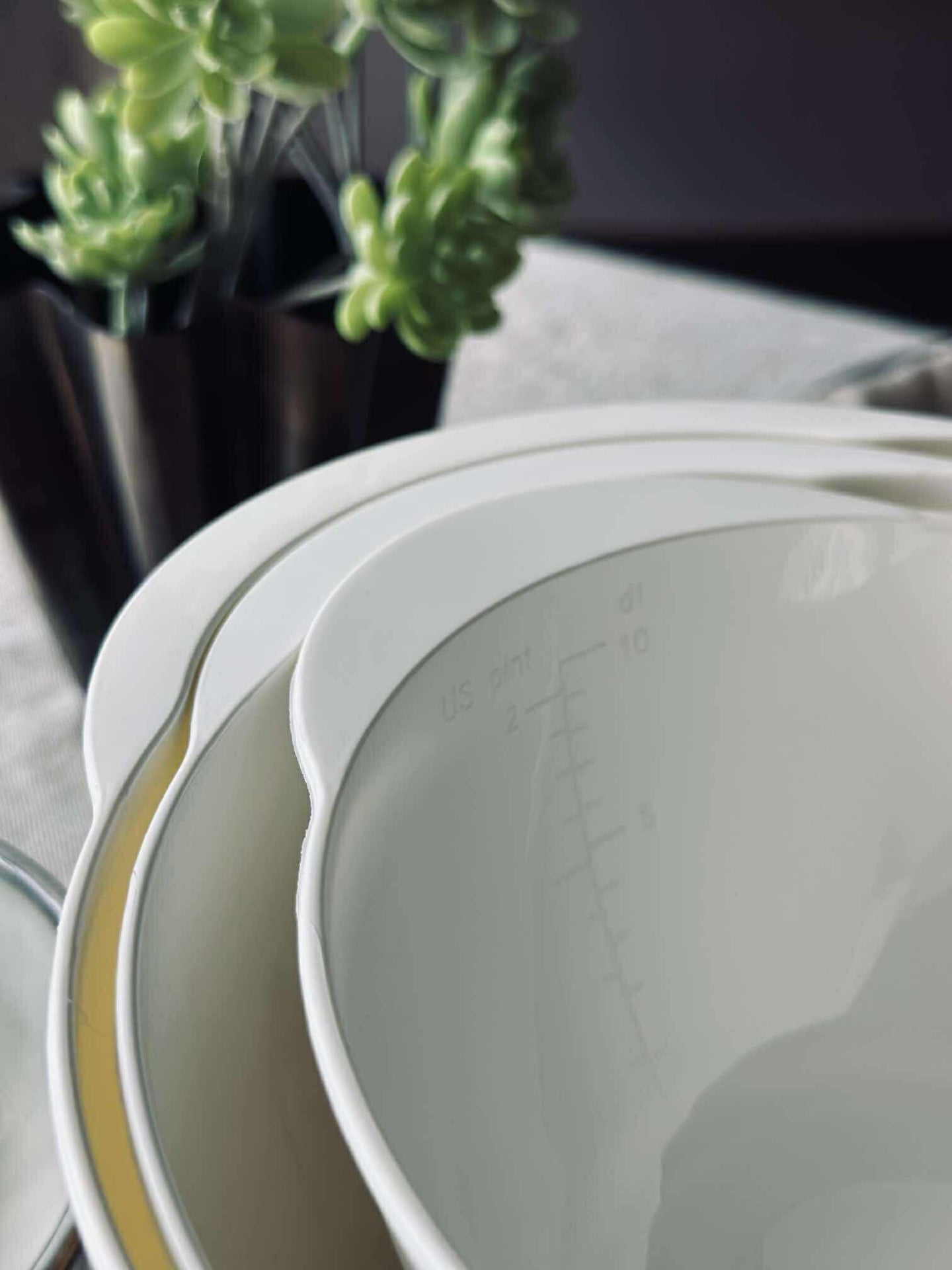 Vita Blandskålar - Set om 3 st.