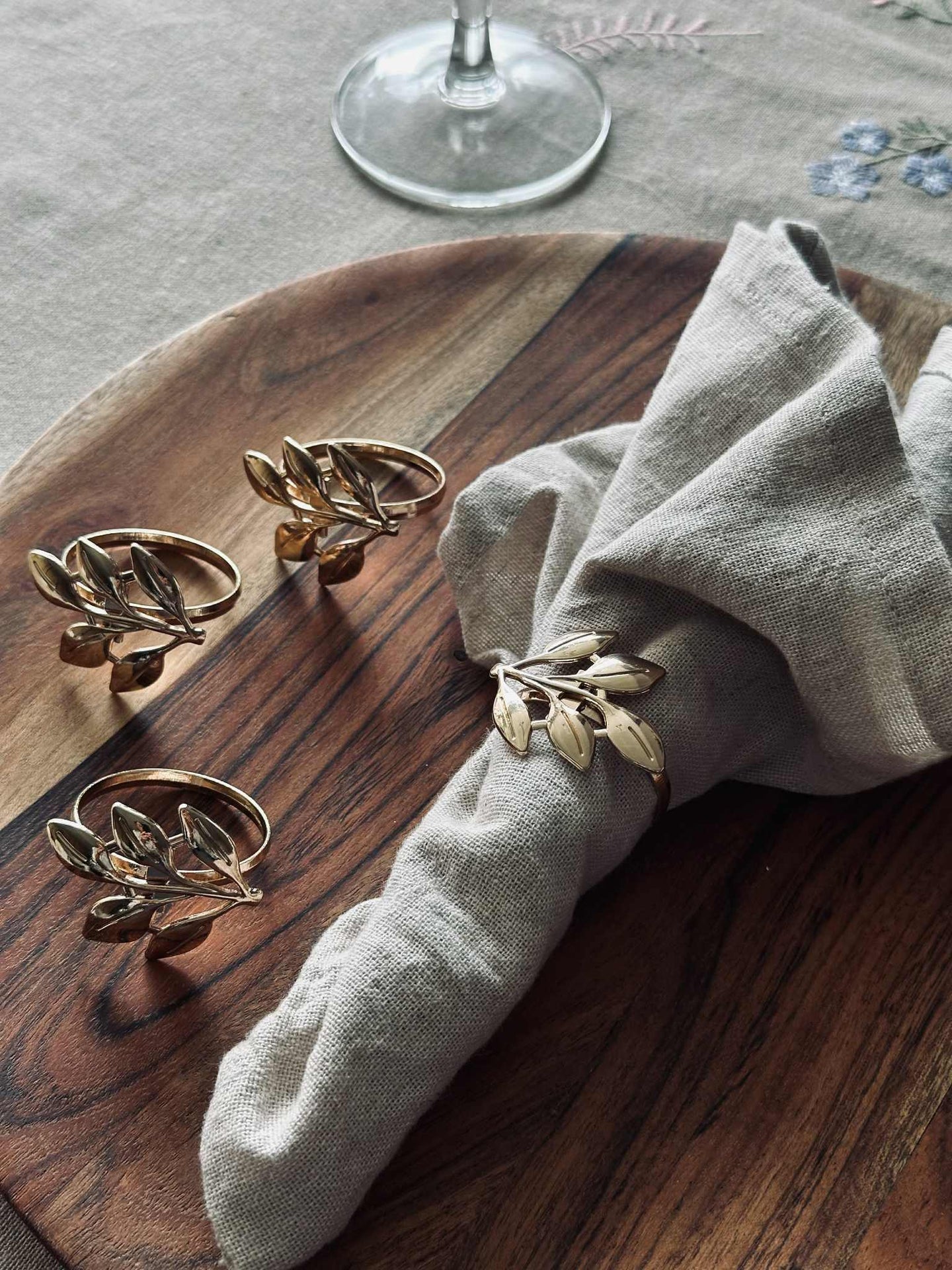 Servettringar - Guld 4 st.