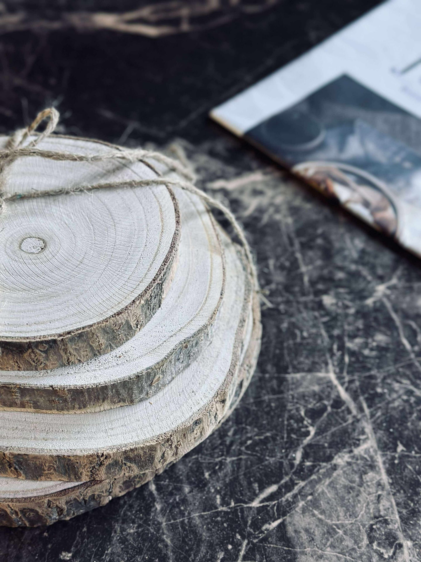 Deco wood - Set med 4 st.