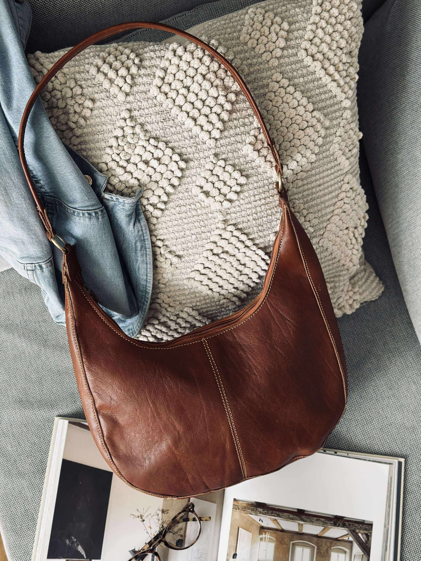 Axelväska Alicia - Cognac