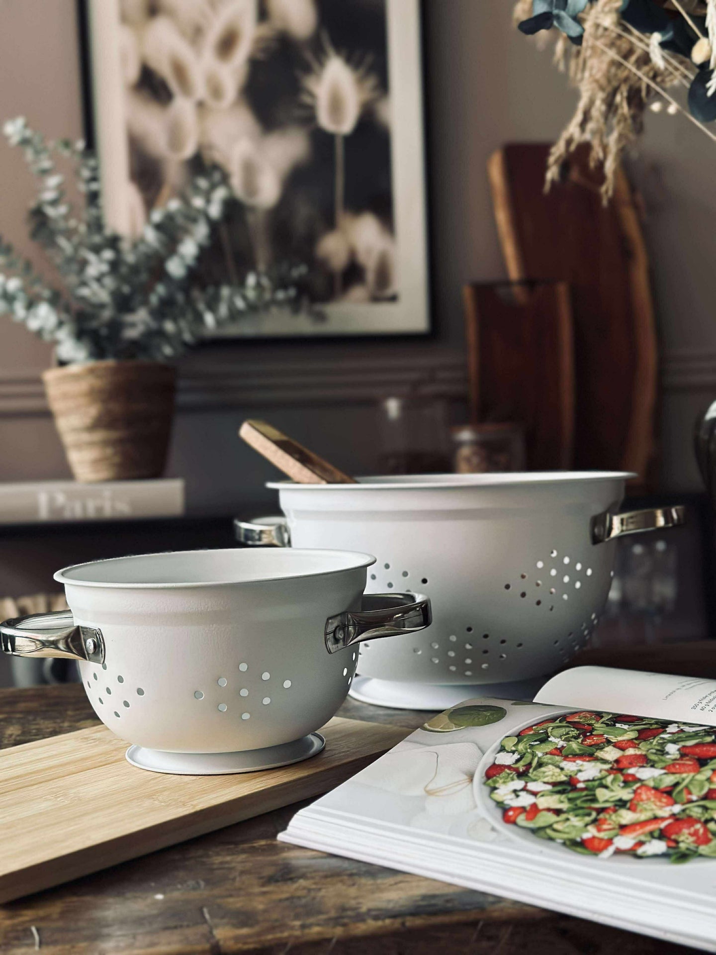 Durkslag - 17 cm Vit