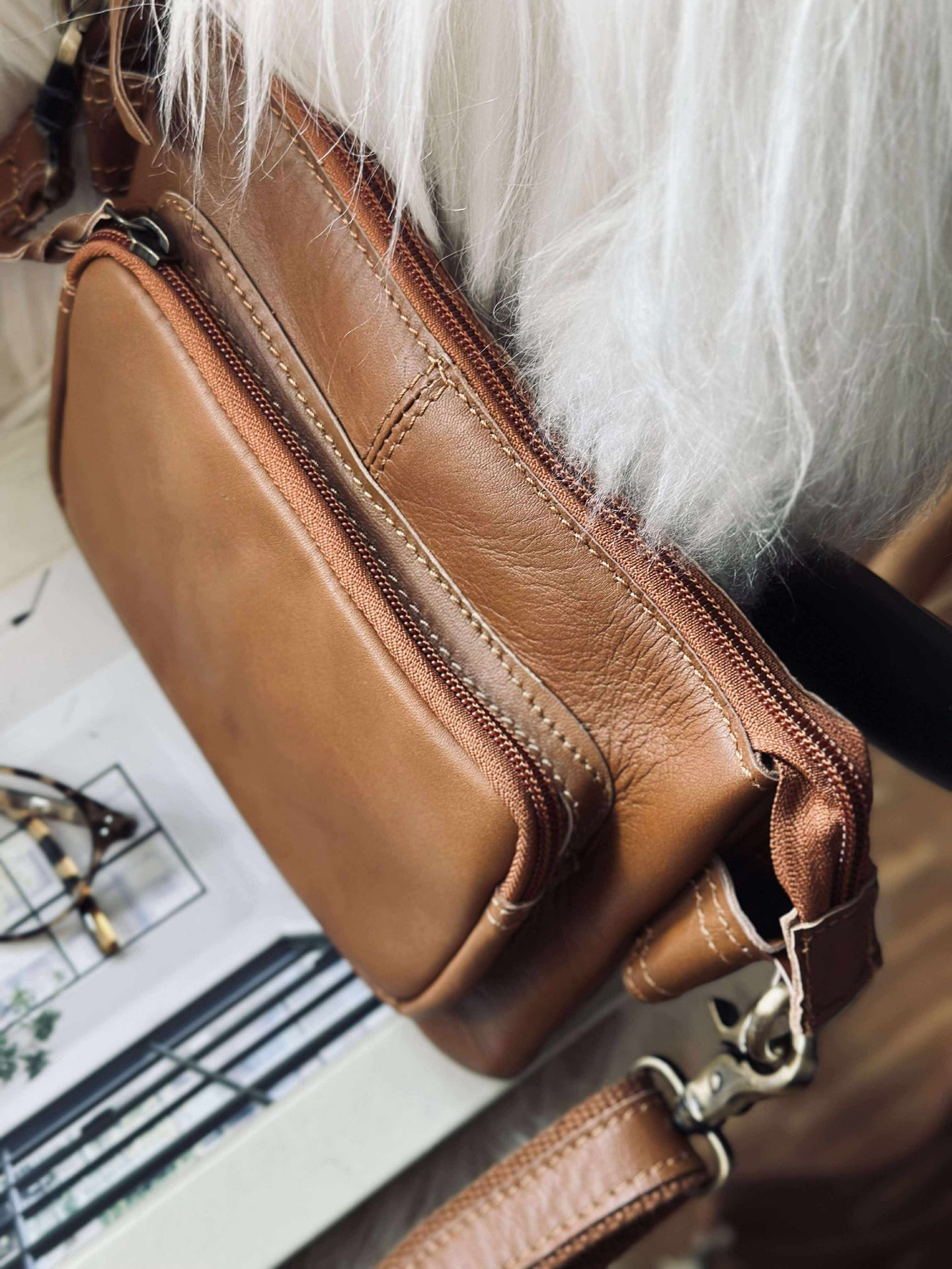 Clutch Mille cognac