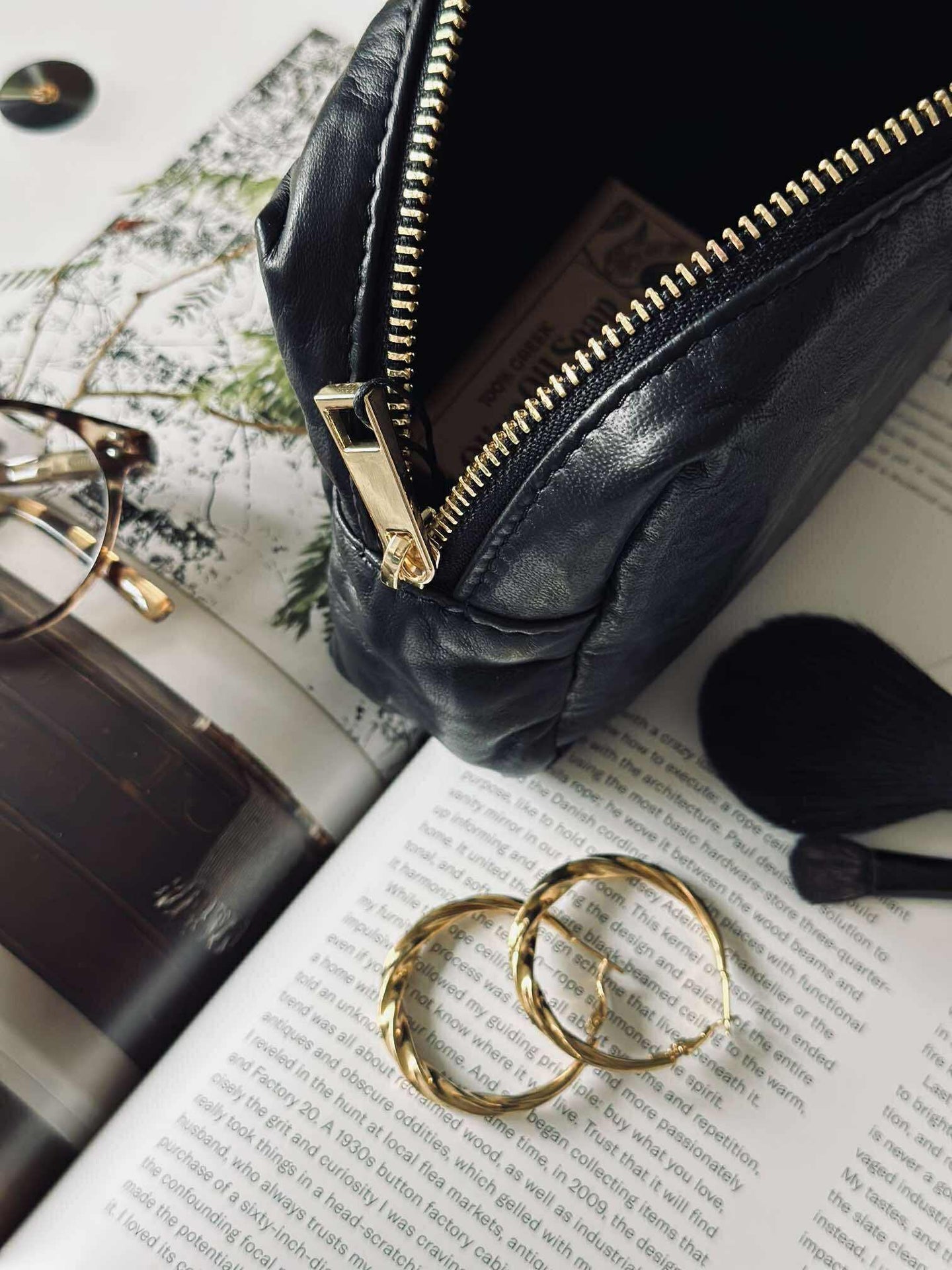 Kosmetikkpåse - Svart / guld