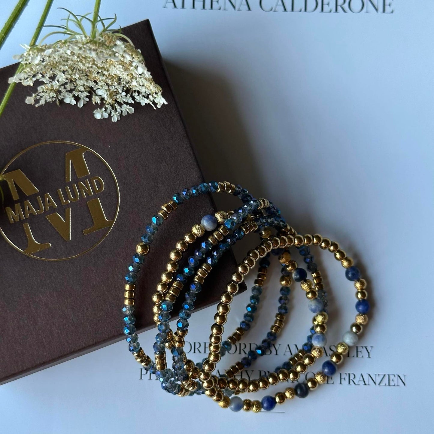 Armband Ofelia Navy - Set med 5 armband