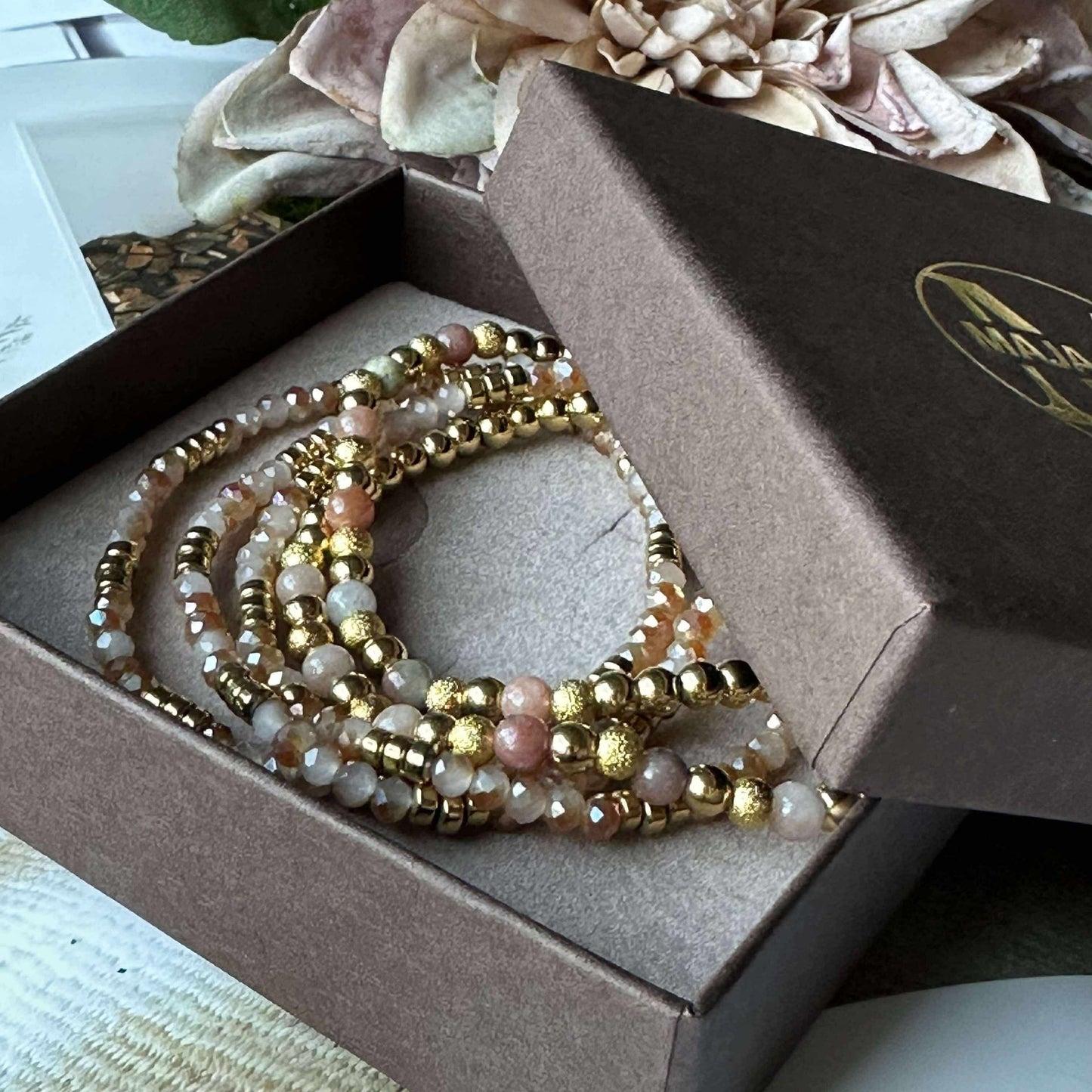 Armband Ofelia Natur - Sæt med 5 armband