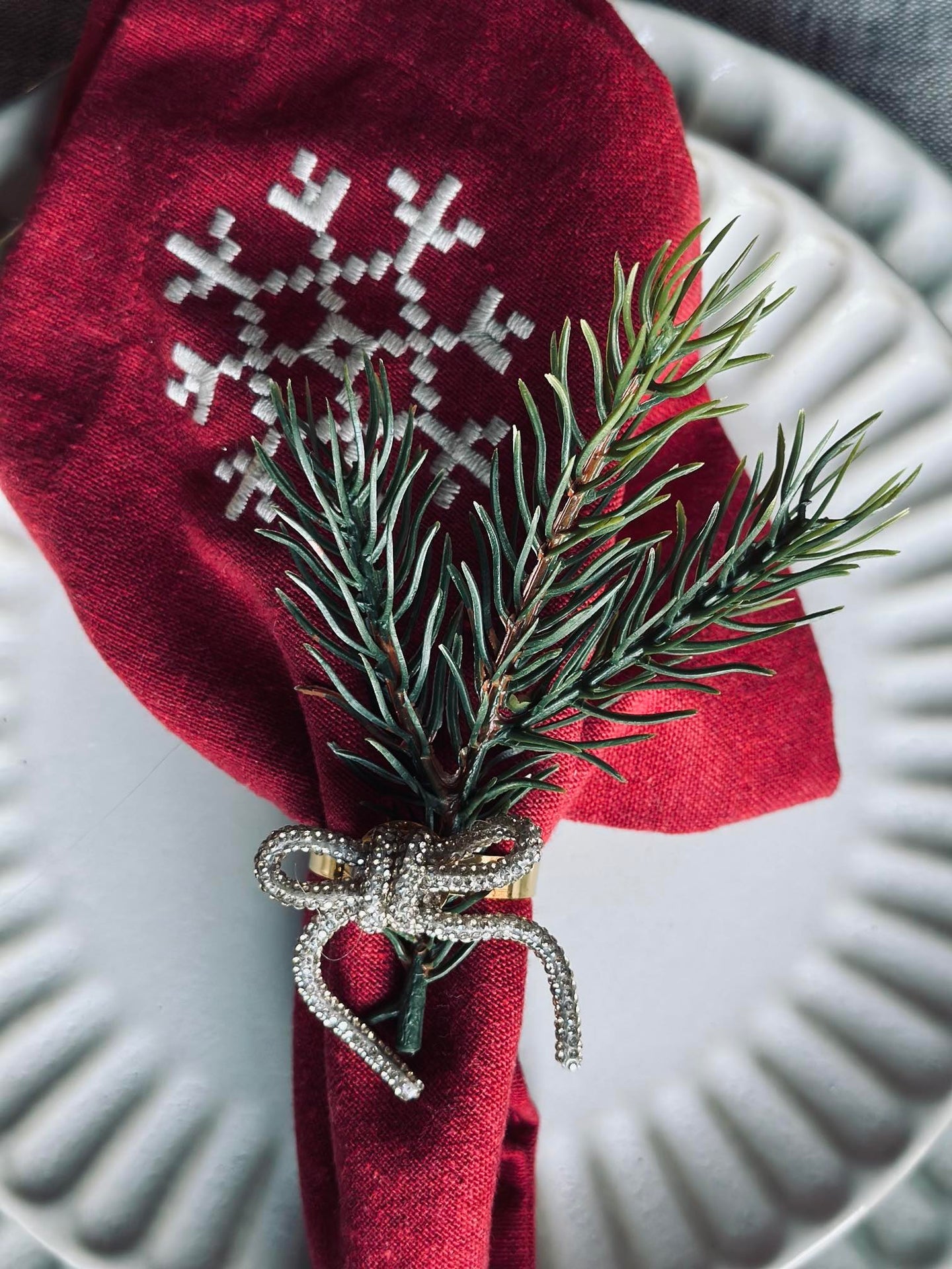 Servettringar - Rosetter 4 st