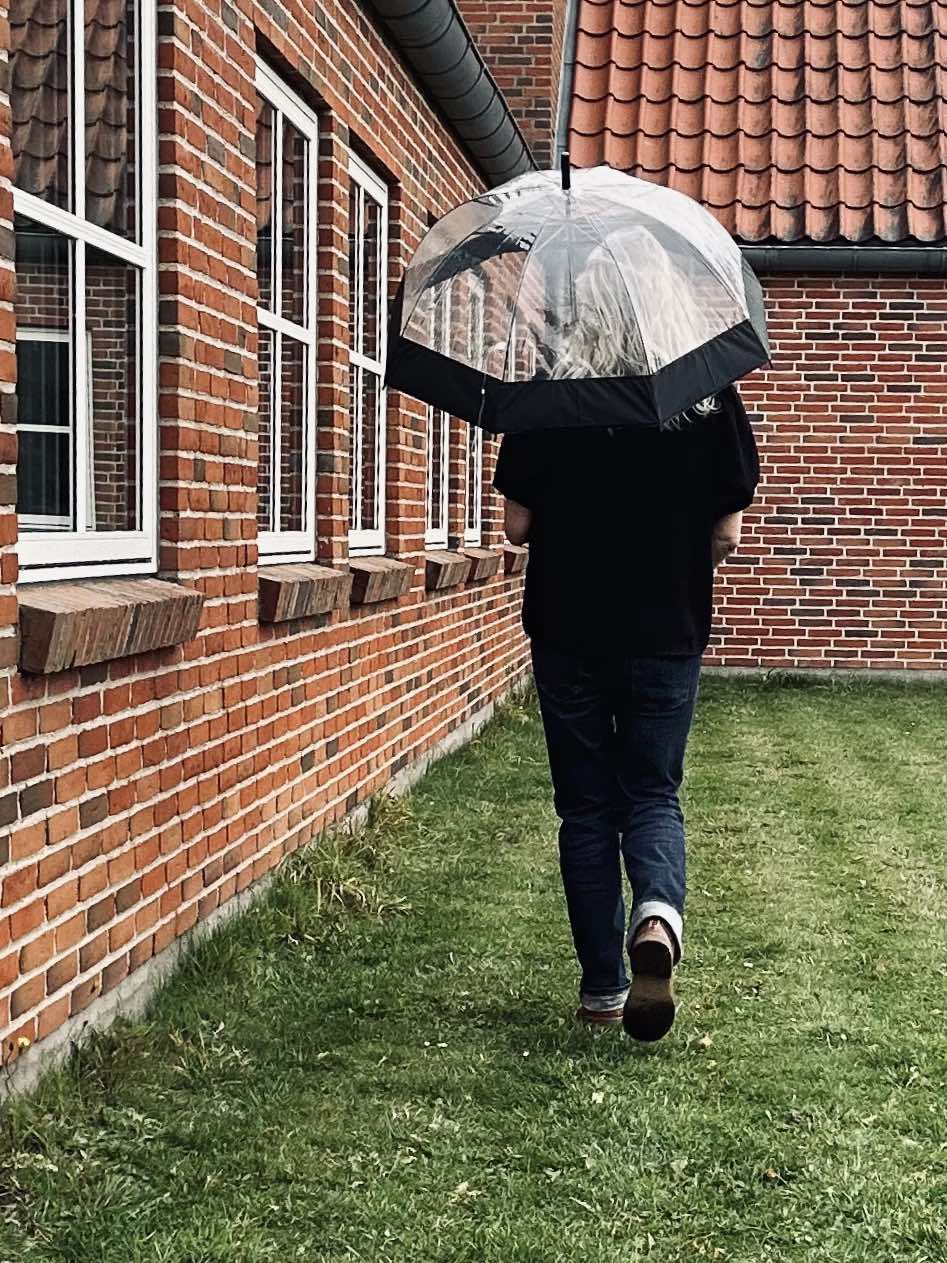 Transparent Paraply - Svart