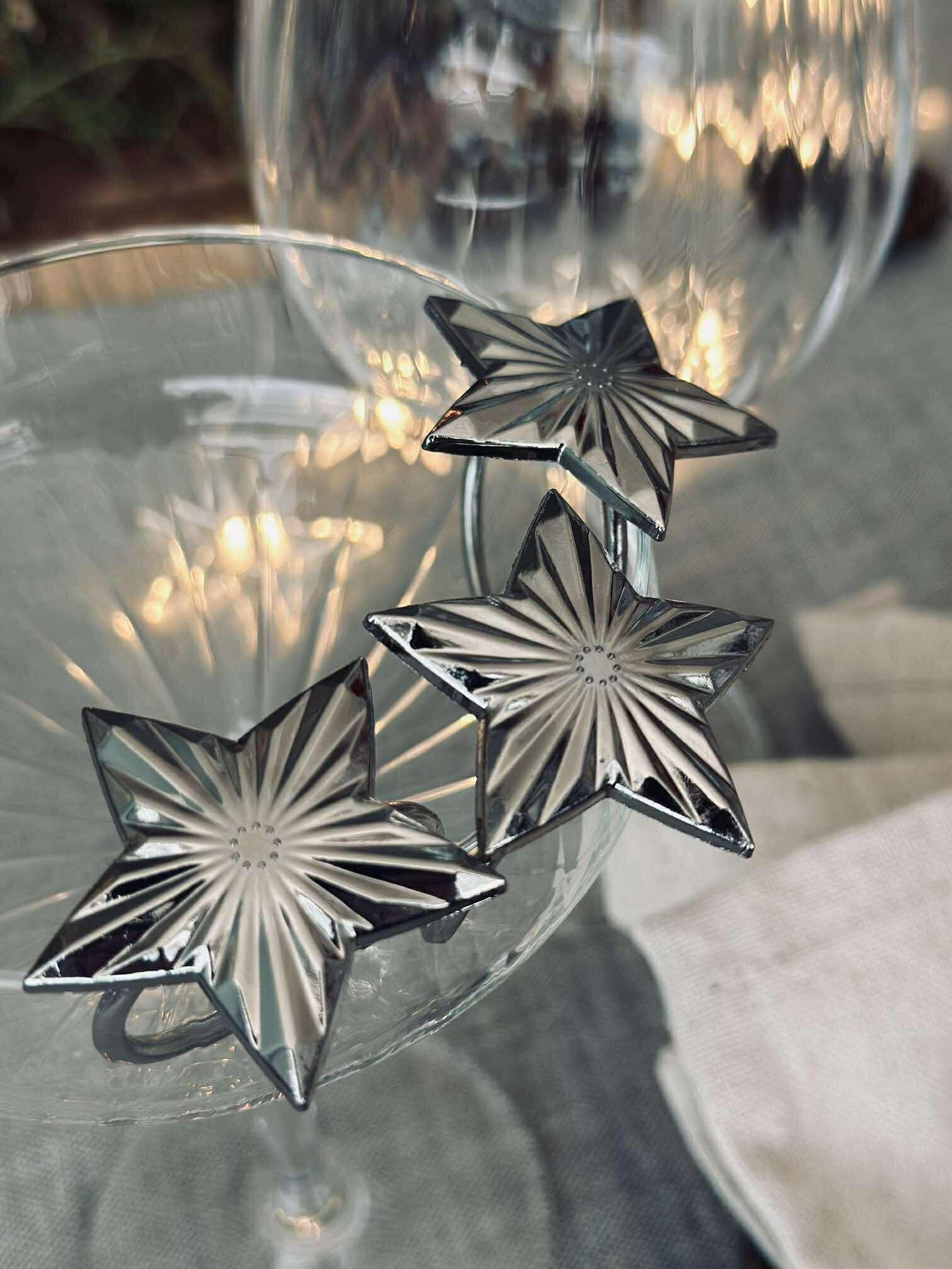 Servettringar Silver - MIX 4 st